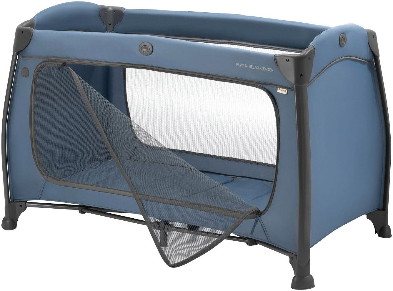 Hauck Baby-campingbed Play N Relax Center, dark blue inclusief newborn-inzet, verschoonruimte, uitgang, wielen