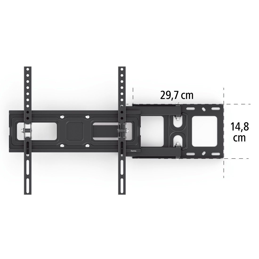 Hama Tv-wandhouder Wandbeugel universeel voor televisies, 32 43 50 55 65 inch, tot 35 kg