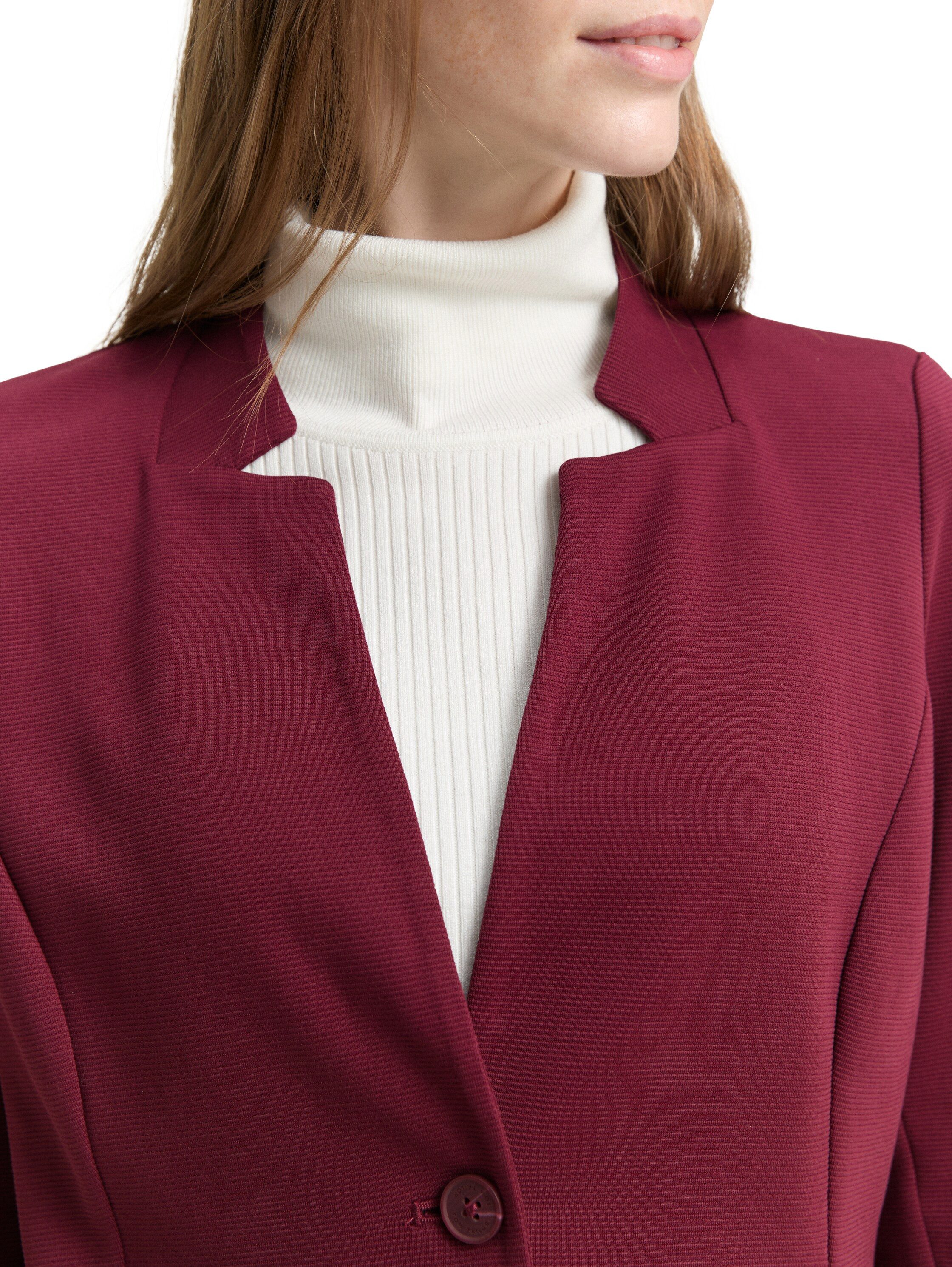 Tom Tailor Sweatblazer Ottoman met opgestikte zakken en structuur