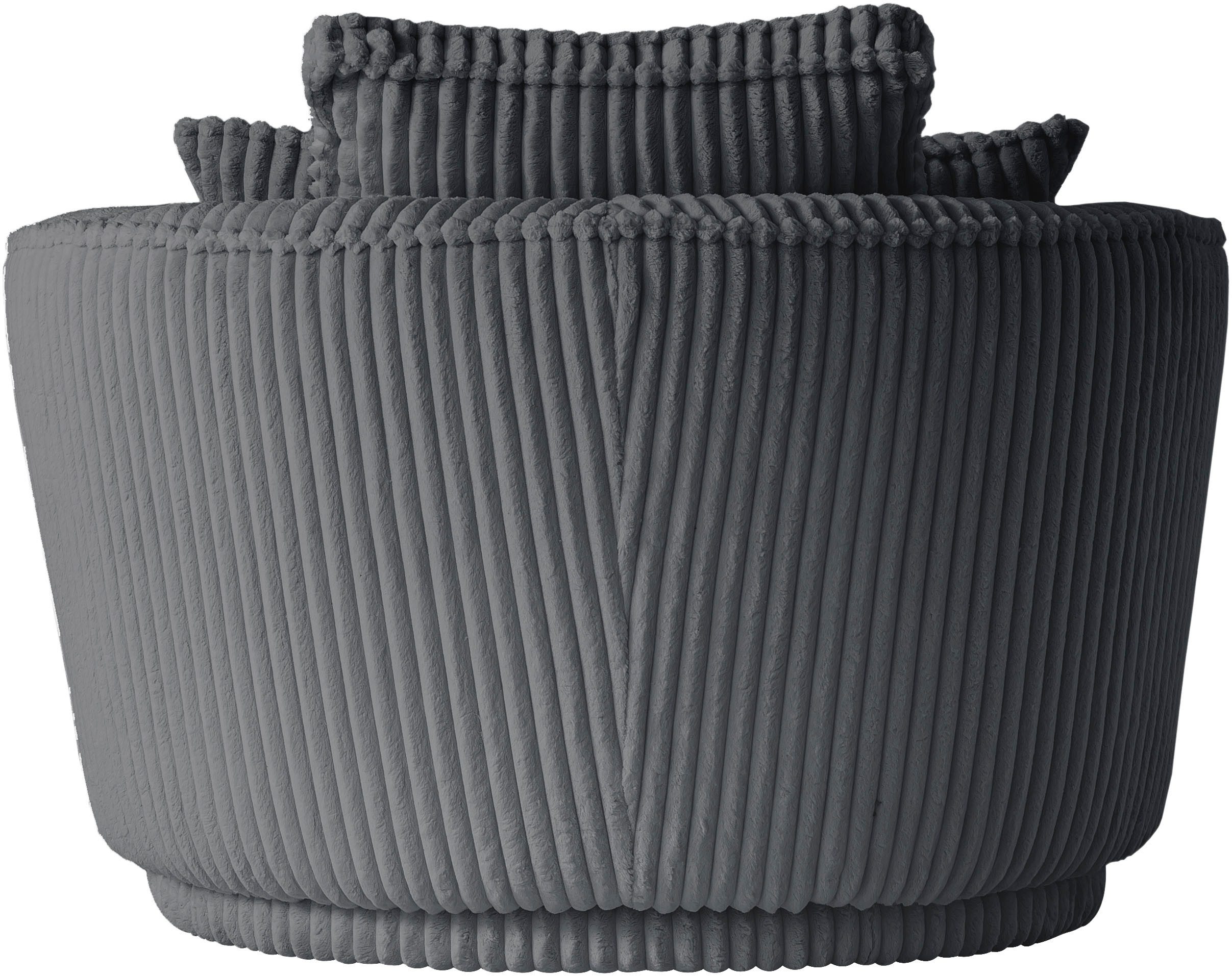 Leonique Draaibare fauteuil MAISIE, Love Seat XXL leesfauteuil, grote fauteuil met poef(2 stuks)