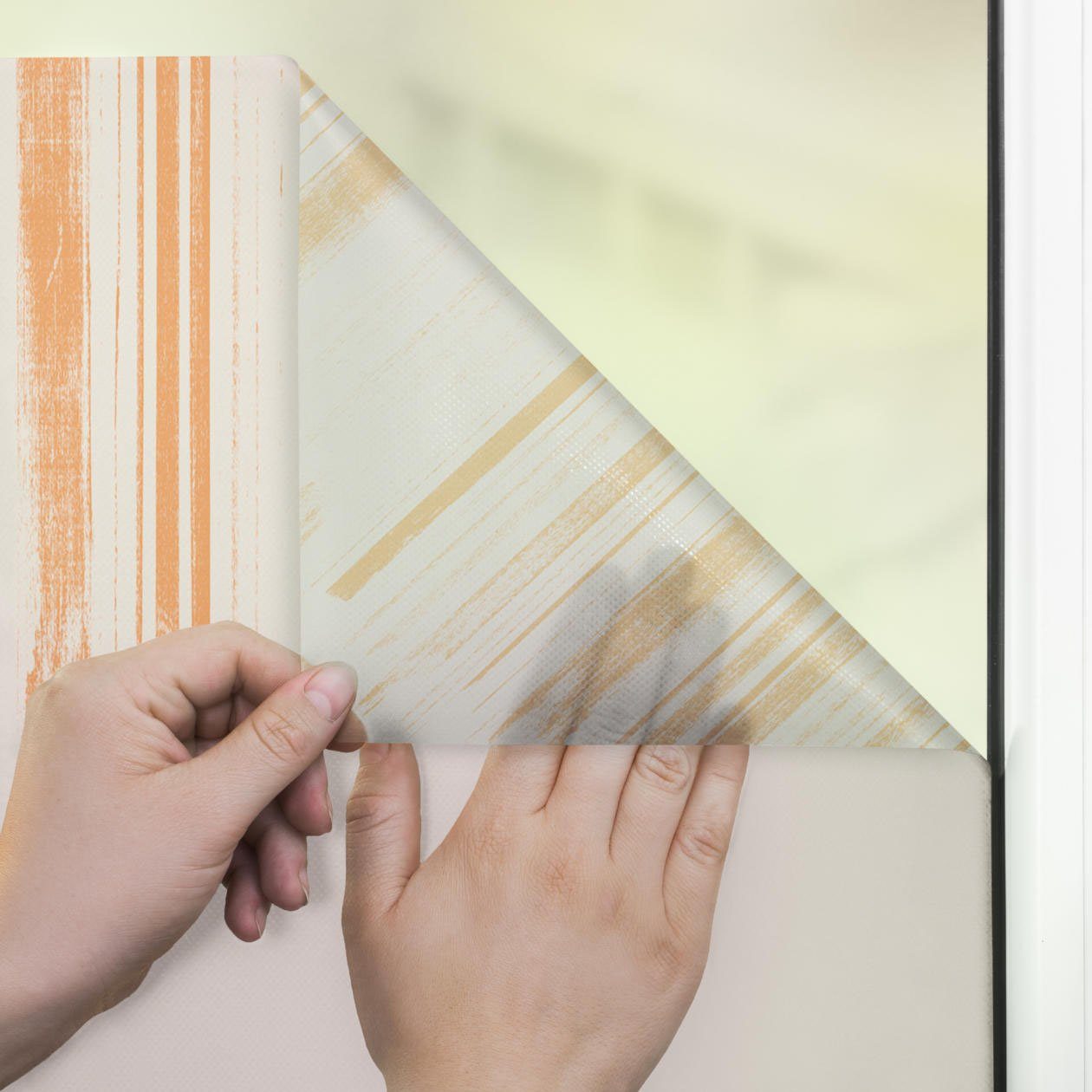 LICHTBLICK Raamfolie zelfklevend, bescherming tegen inkijk, Flowing honey - geel (1 stuk)