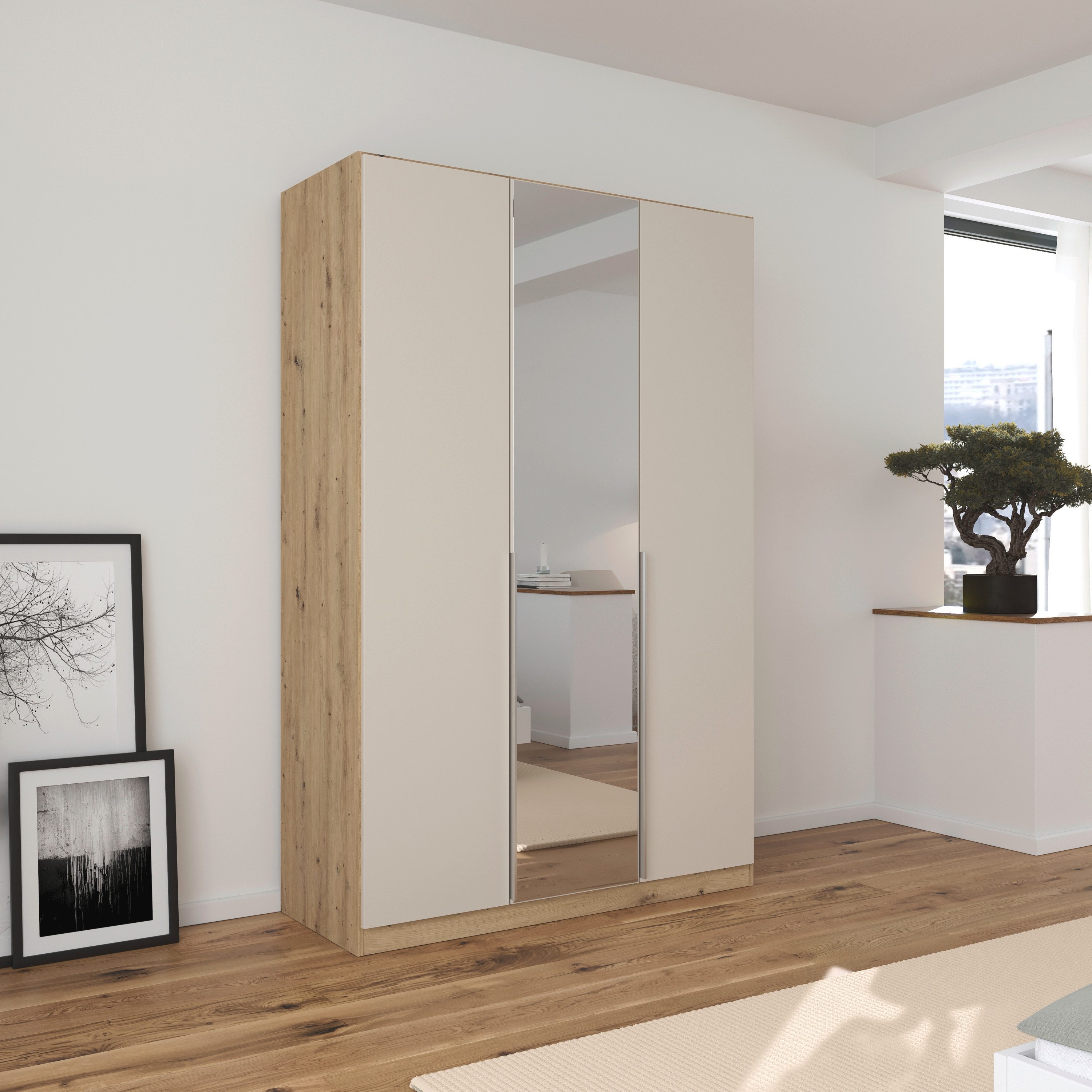 rauch Draaideurkast Kledingkast kast garderobe AGORDO met decor- of hoogglansfront doordachte binnenuitrusting, in 6 breedtes en 2 hoogtes made in germany