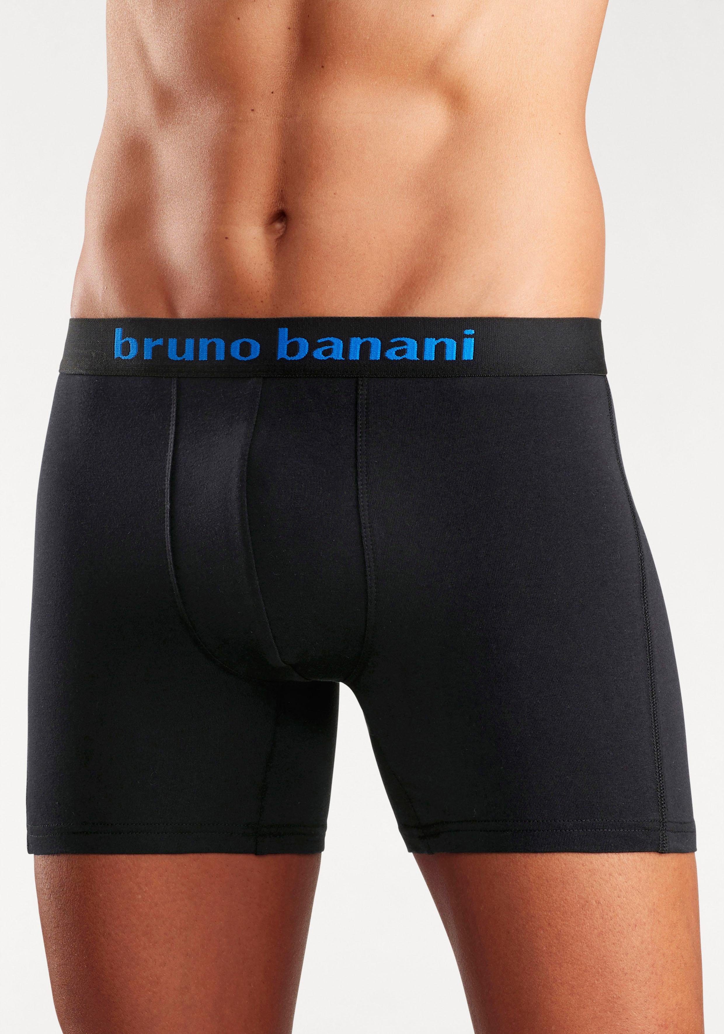 Bruno Banani Boxershort voor heren met langere pijpen en opvallende logo-tailleband (set, 4 stuks)