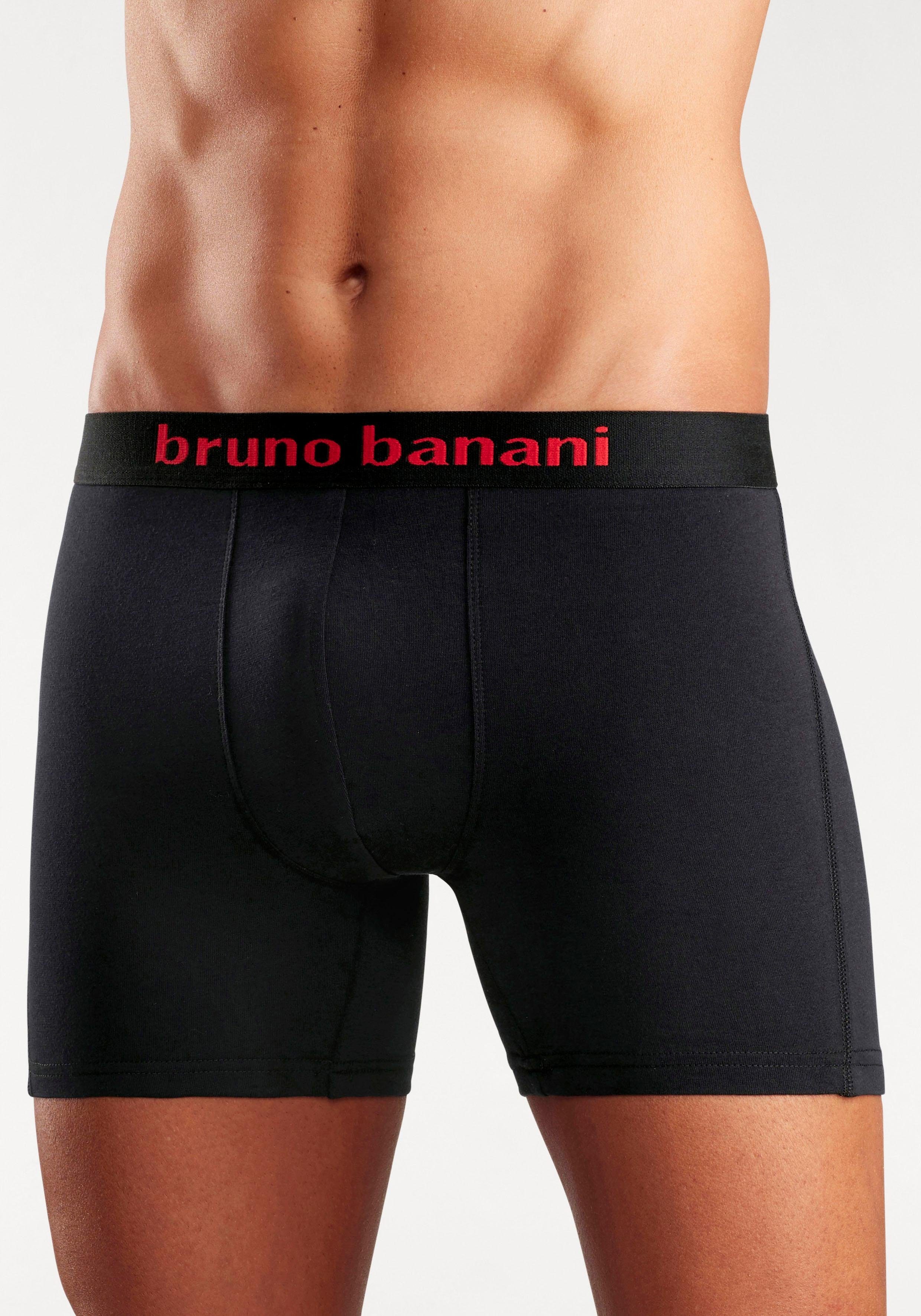 Bruno Banani Boxershort voor heren met langere pijpen en opvallende logo-tailleband (set, 4 stuks)