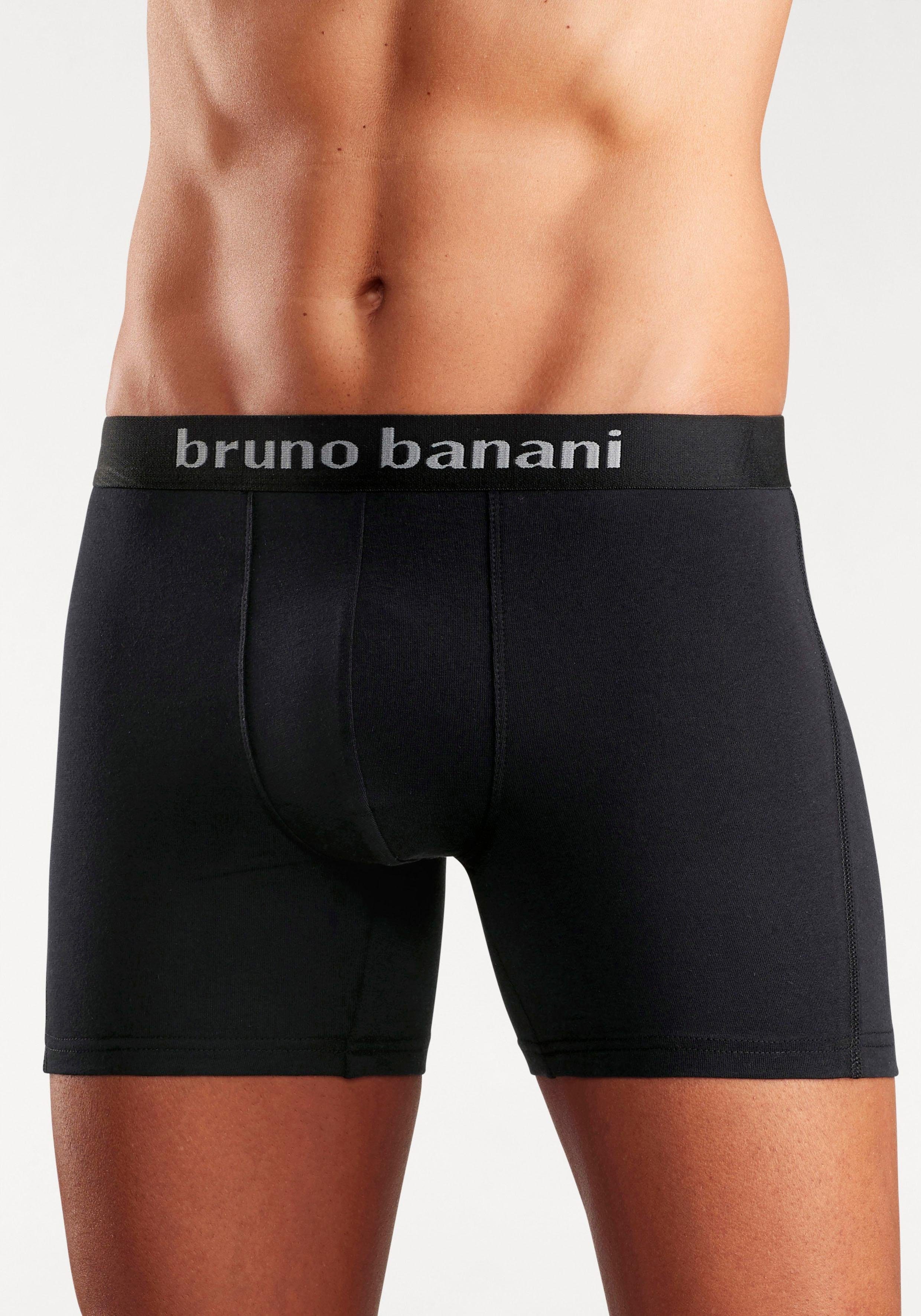 Bruno Banani Boxershort voor heren met langere pijpen en opvallende logo-tailleband (set, 4 stuks)
