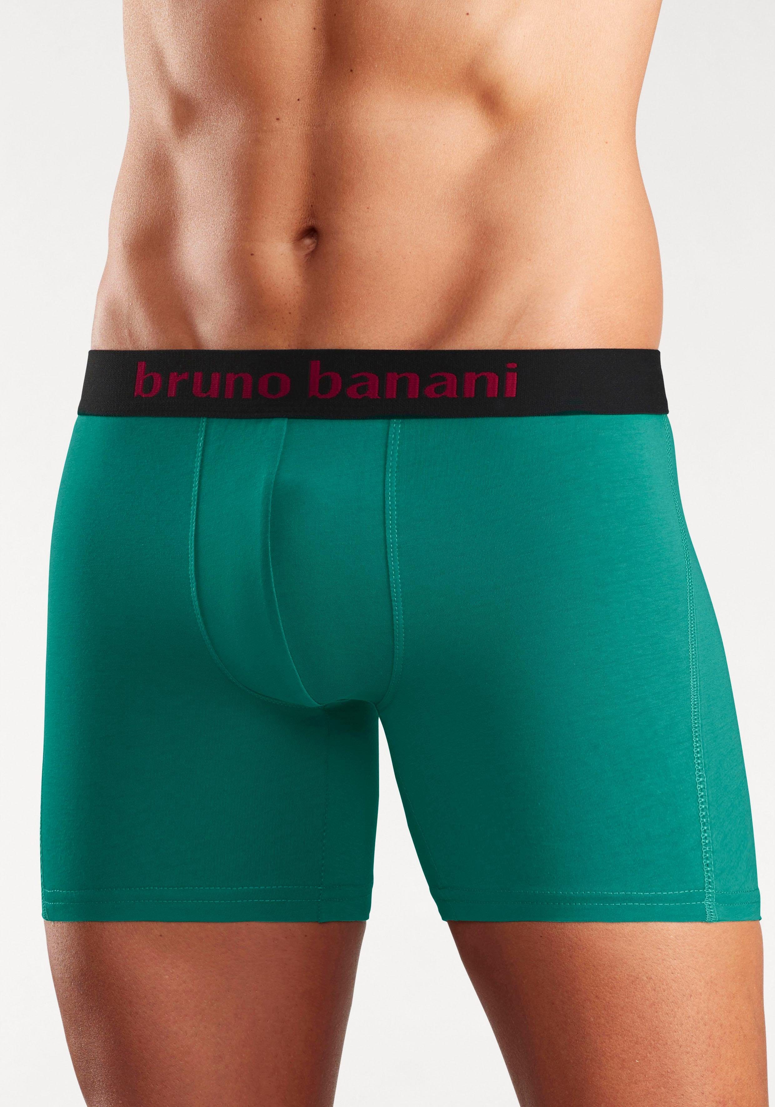Bruno Banani Boxershort voor heren met langere pijpen en opvallende logo-tailleband (set, 4 stuks)
