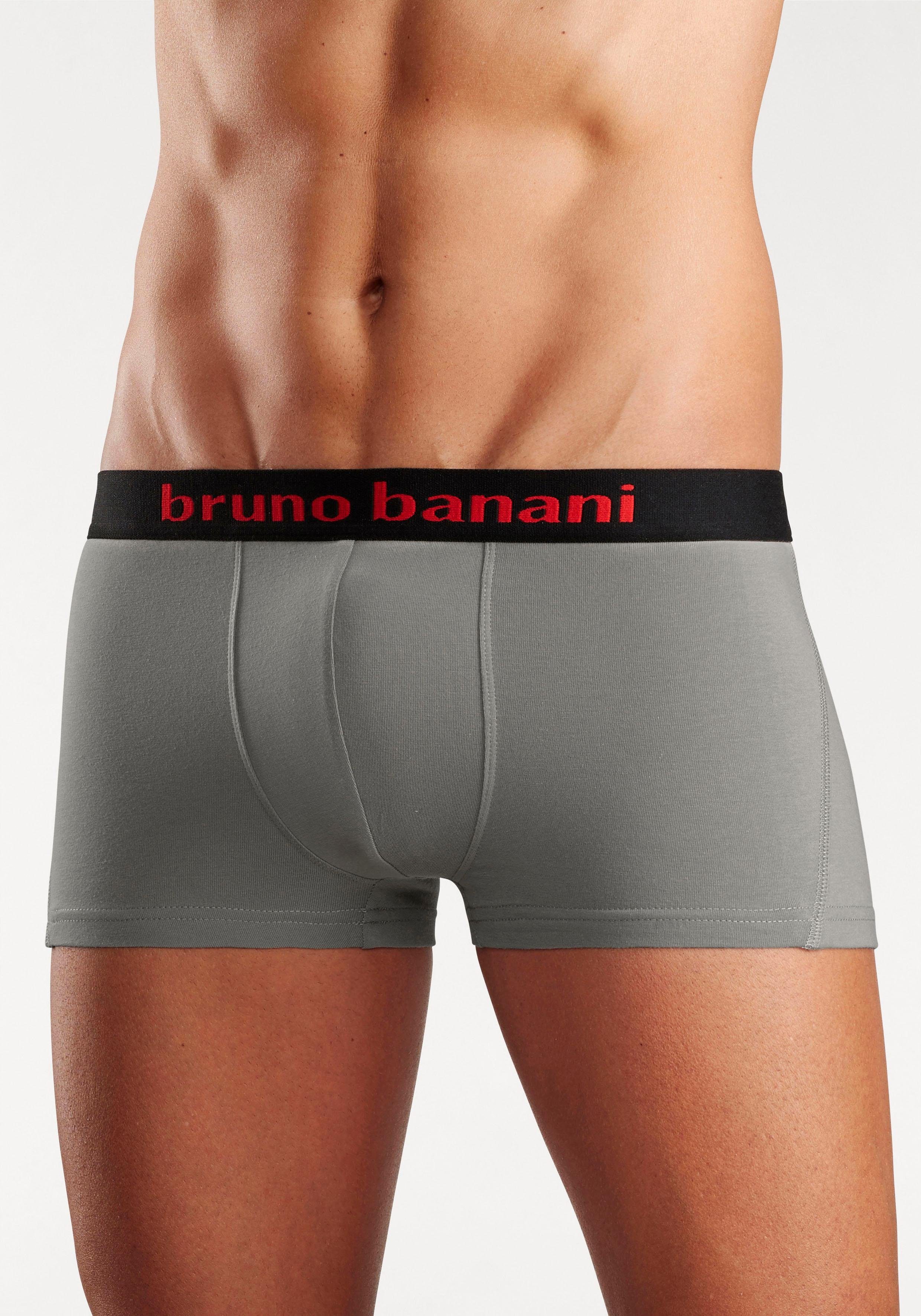 Bruno Banani Hipster strak zittende boxershorts met logo webband van katoenmix (set, 4 stuks)