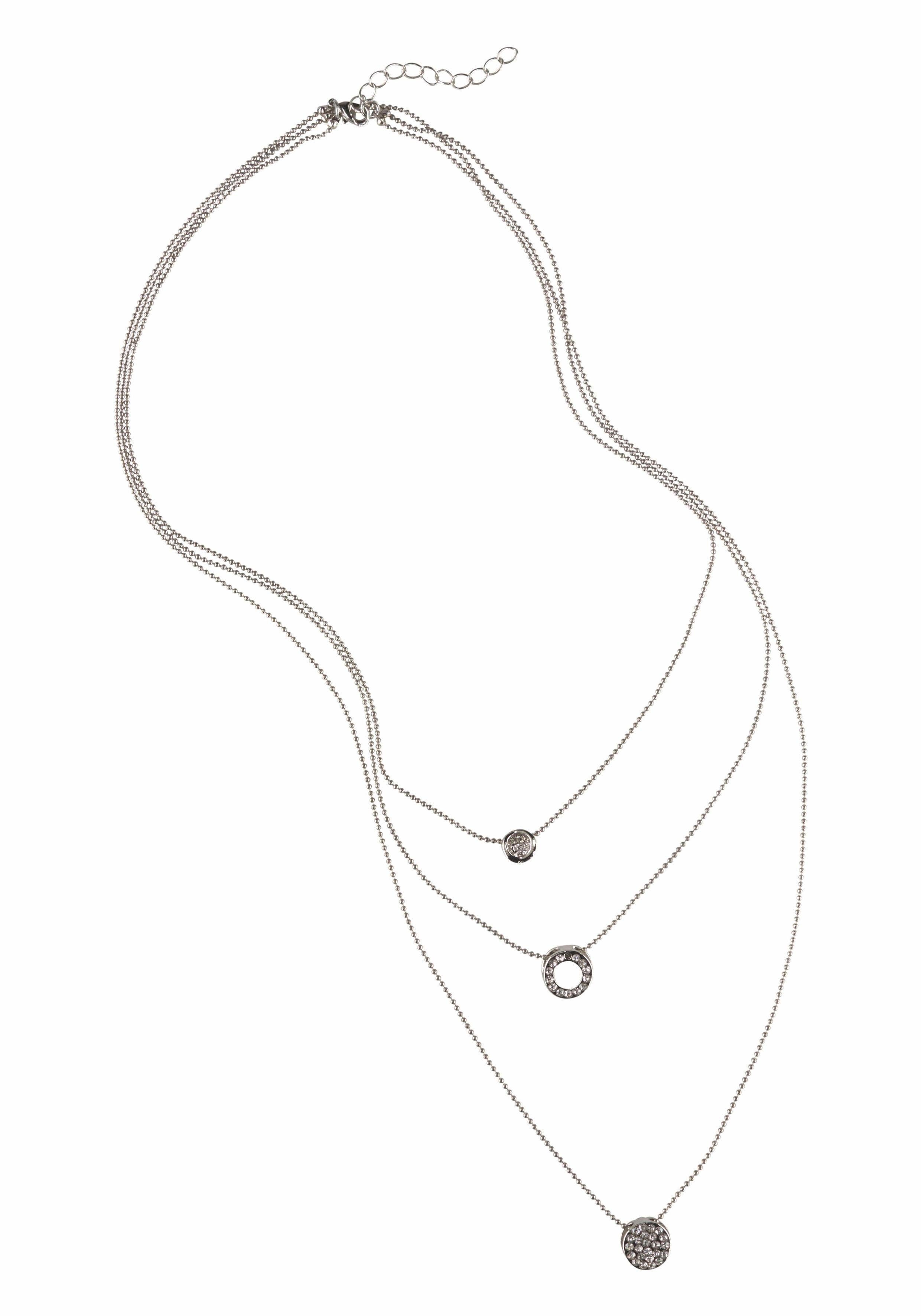 Firetti Ketting met hanger Layering-ketting met 3 ronde hangers