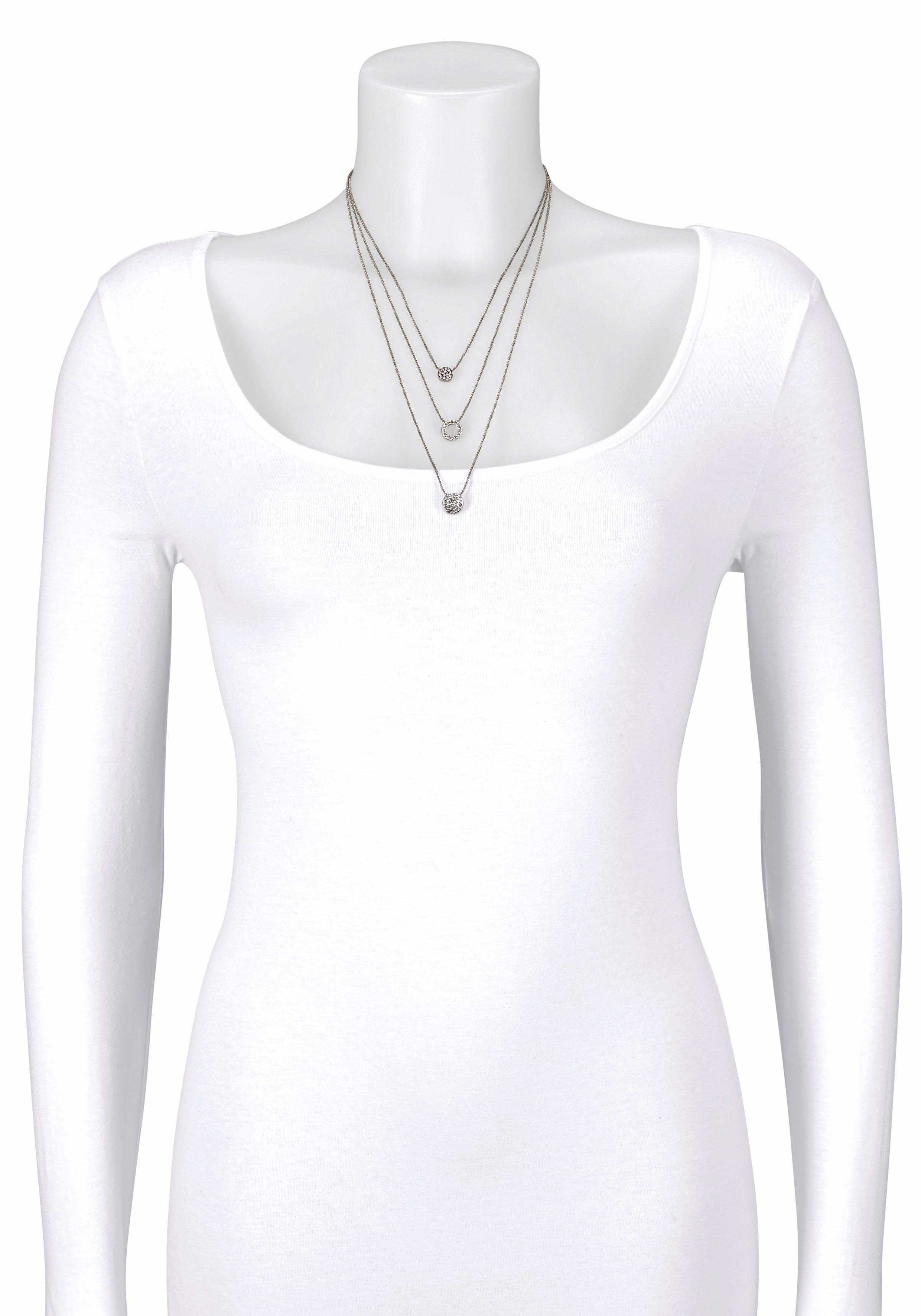 Firetti Ketting met hanger Layering-ketting met 3 ronde hangers