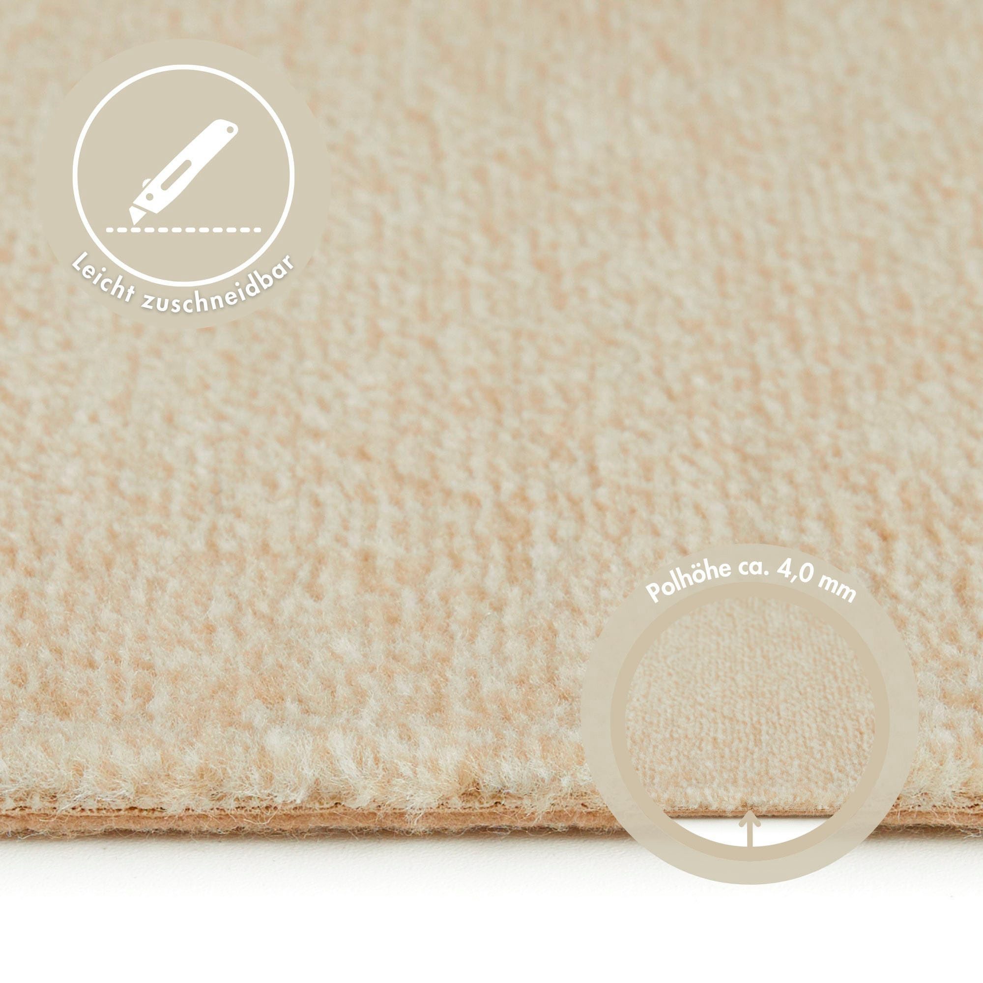 Andiamo Tapijt Catania, velours, Made in Belgium gemêleerd, breedte 400 cm of 500 cm, slijtvast & onderhoudsvriendelijk (1 stuk)