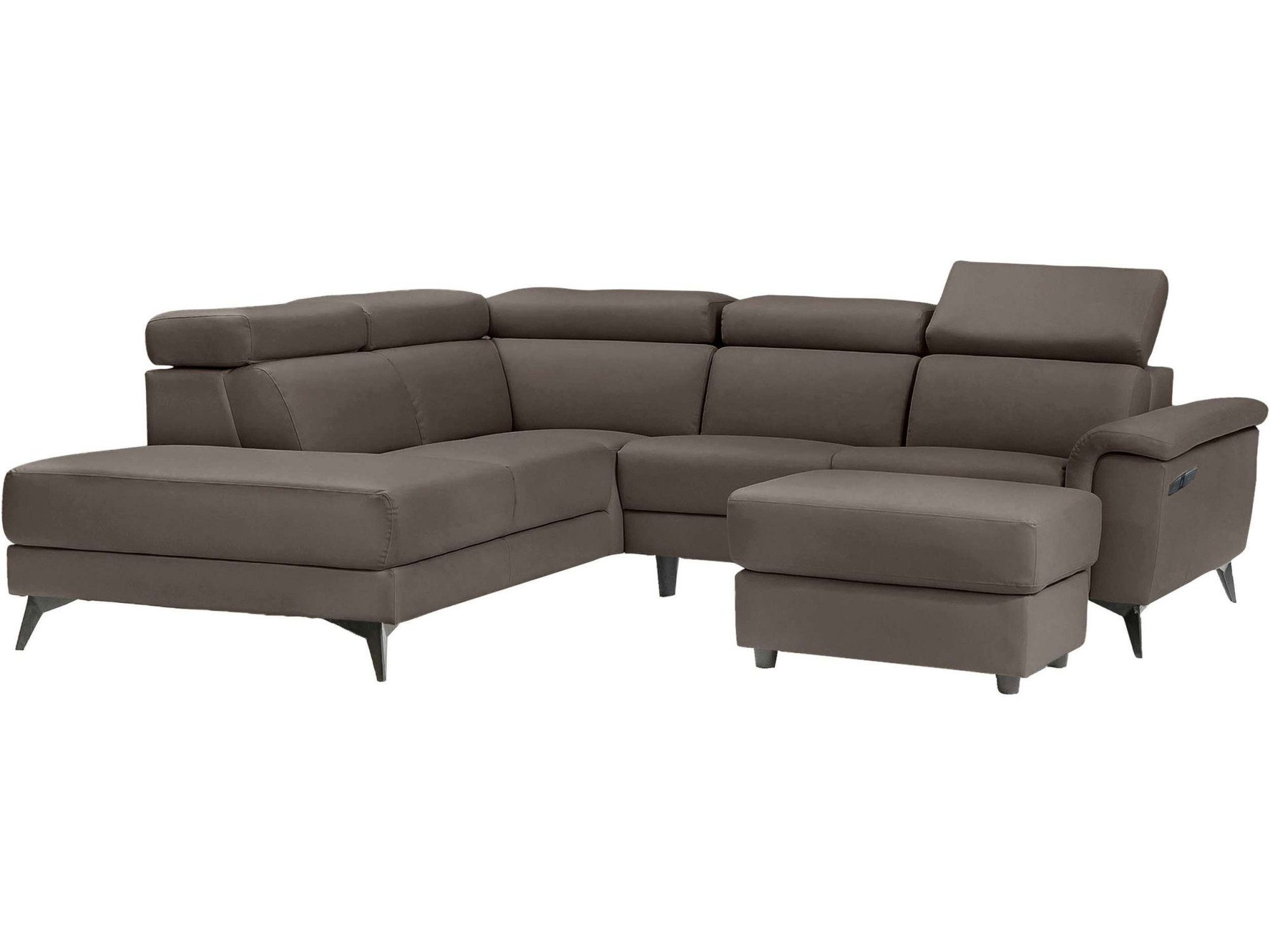 Places of Style Hoekbank Marita met elektrische relaxfunctie in de zitting en usb-aansluiting