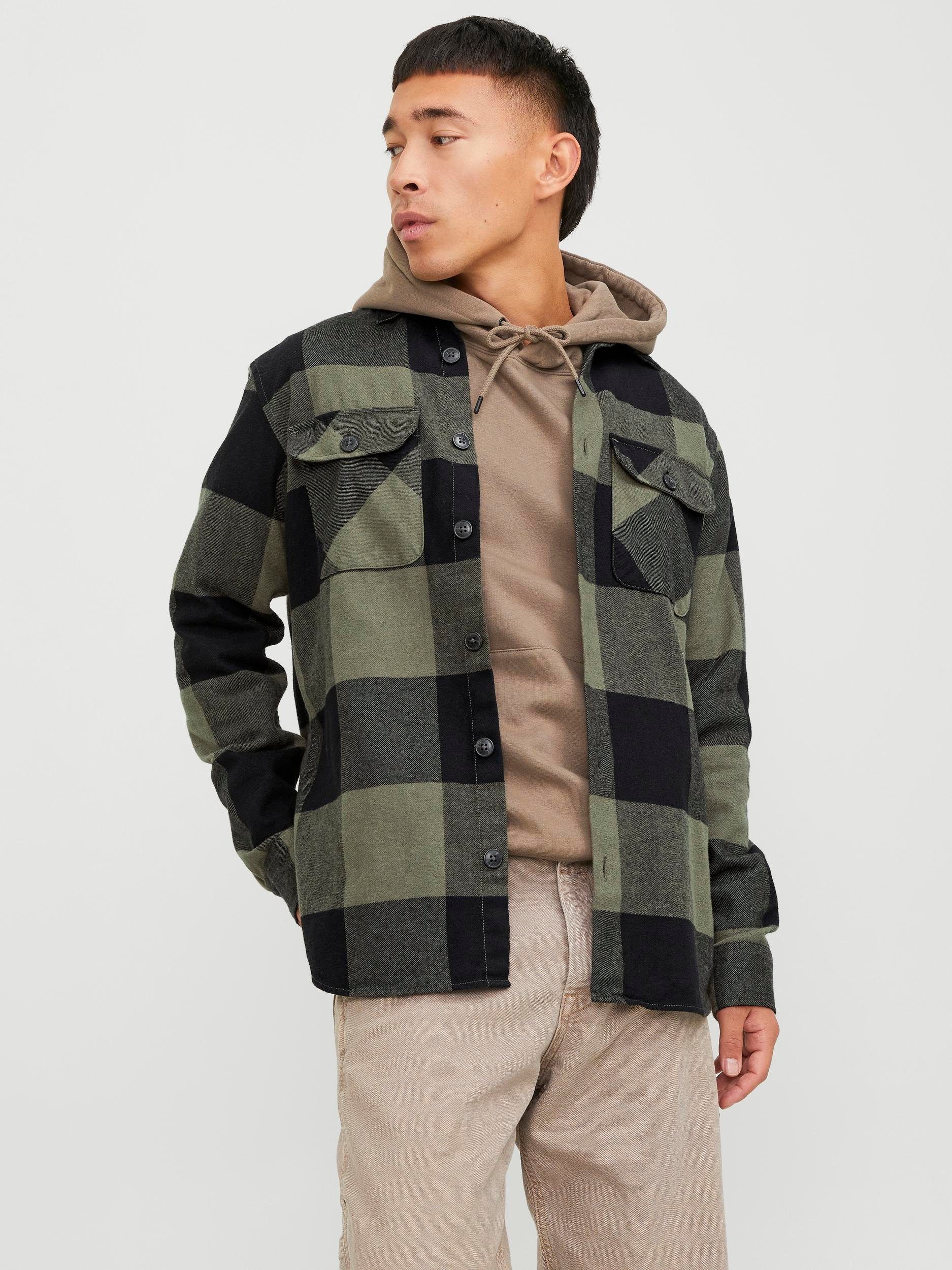 Jack & Jones Overhemd met lange mouwen JJEDARREN OVERSHIRT LS NOOS heren overhemden maat XS groen