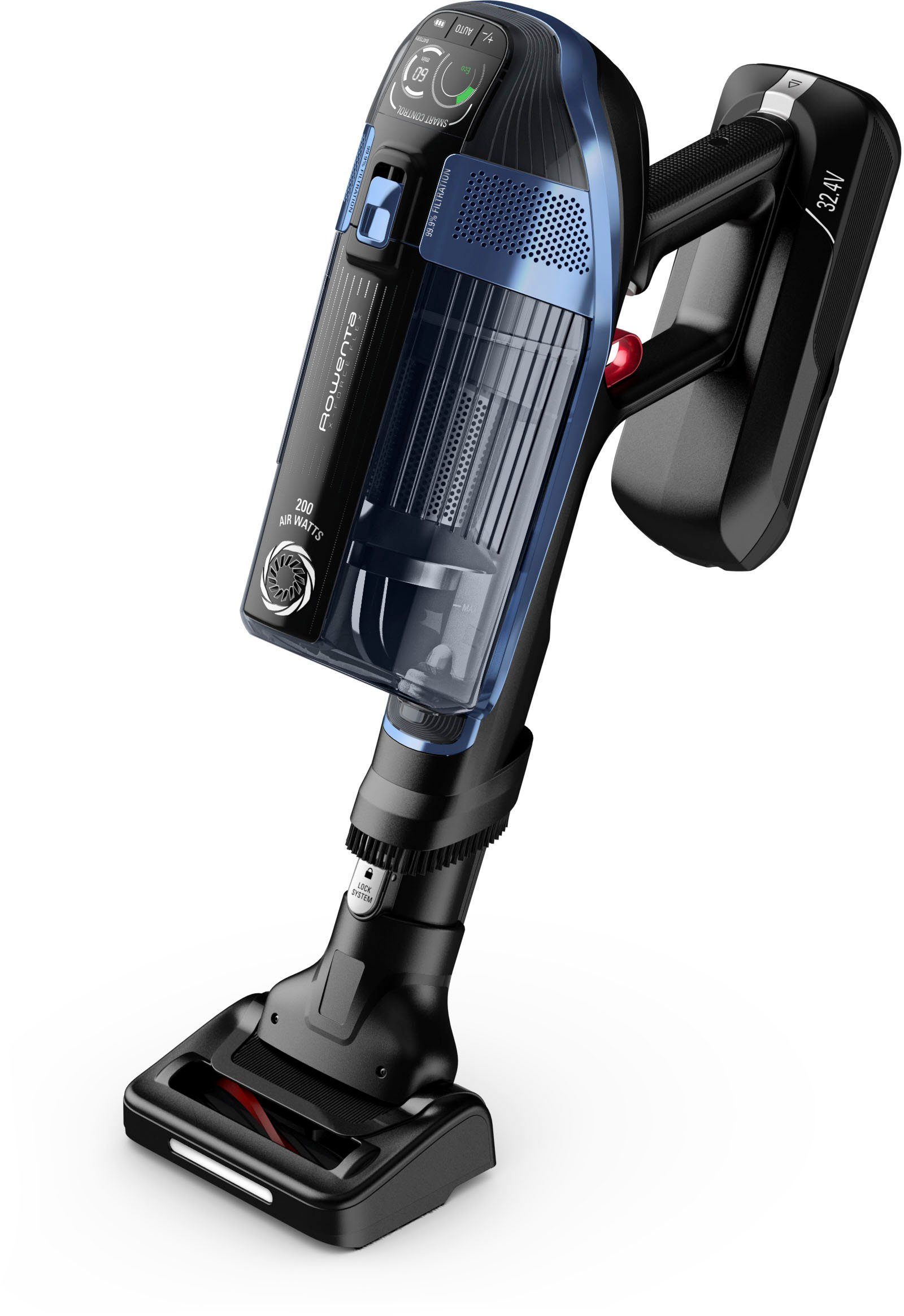 Rowenta Accu-kruimeldief en -stofzuiger RH99C0 X-Force Flex 14.60 Aqua krachtig, aqua zuigmond, hoge inhoud, flex-gewricht
