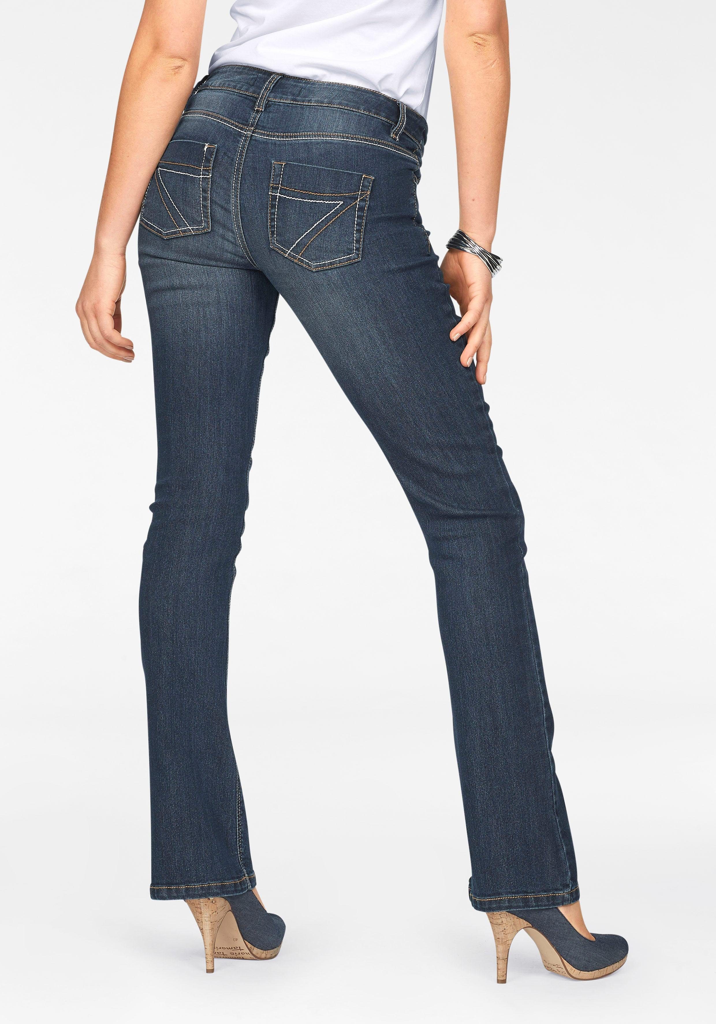 Arizona Bootcut jeans Met contrasterende stiksels