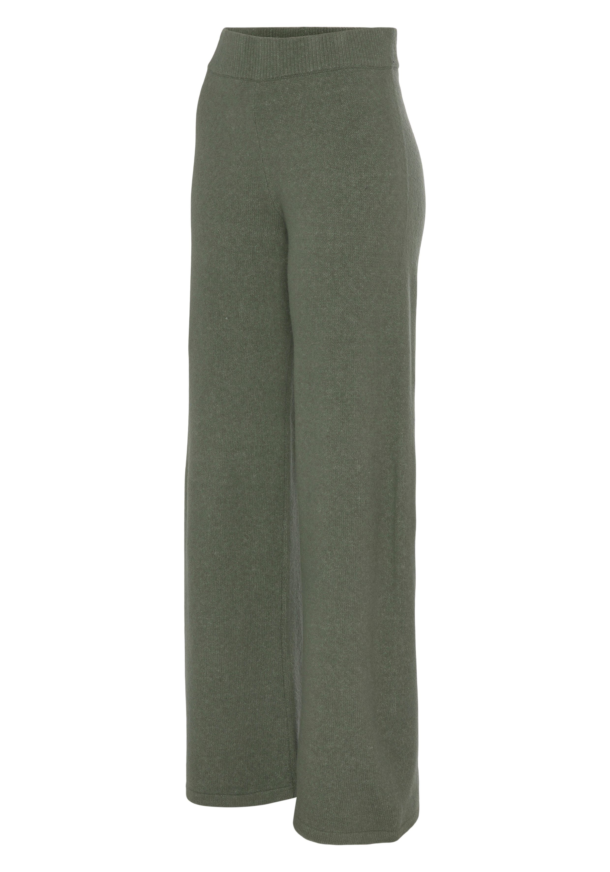 Lascana Tricotbroek -Loungebroek met ribboorden loungewear