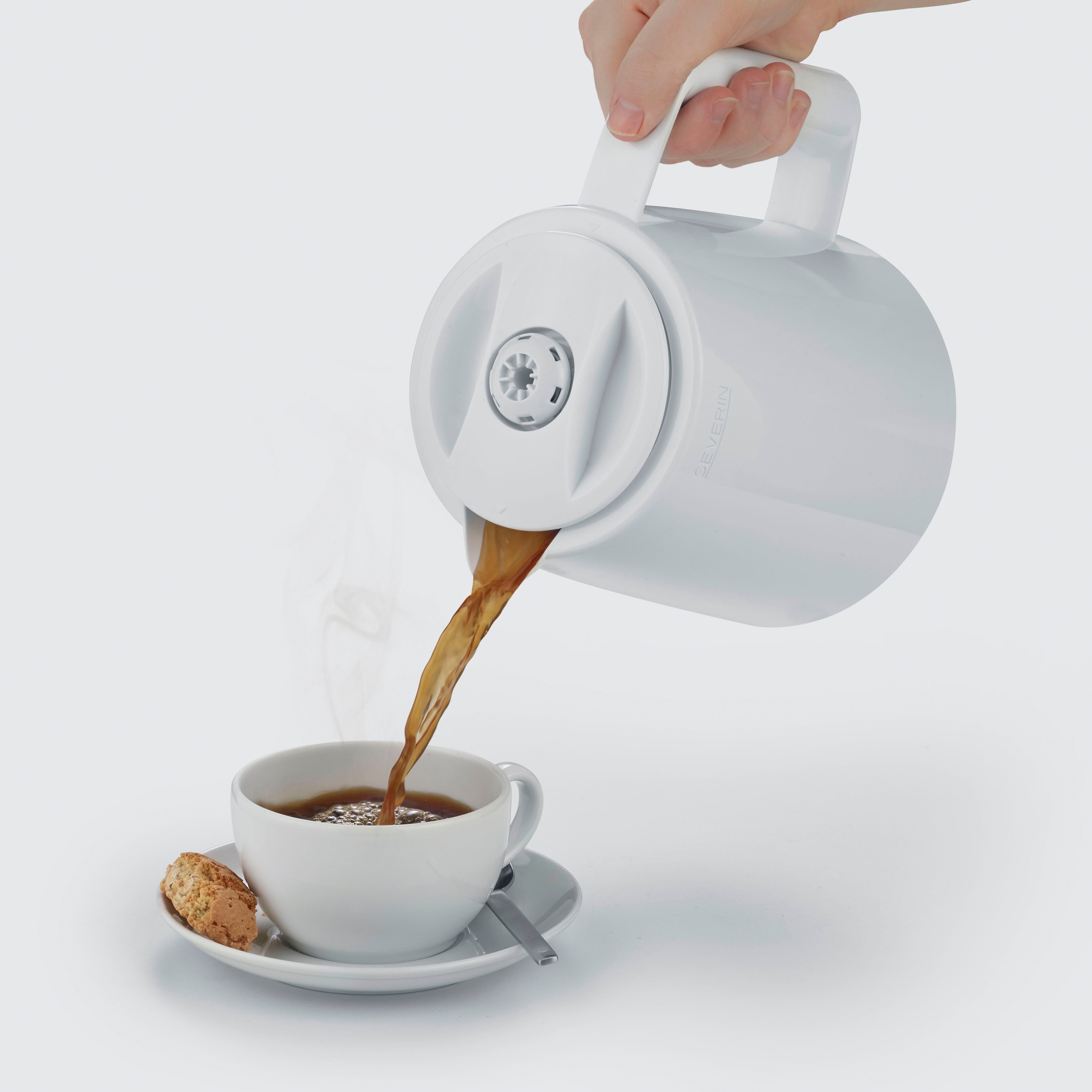 Severin Filterkoffieapparaat KA 9314 Duo filter koffiezetapparaat met 2 thermoskannen, 1 l