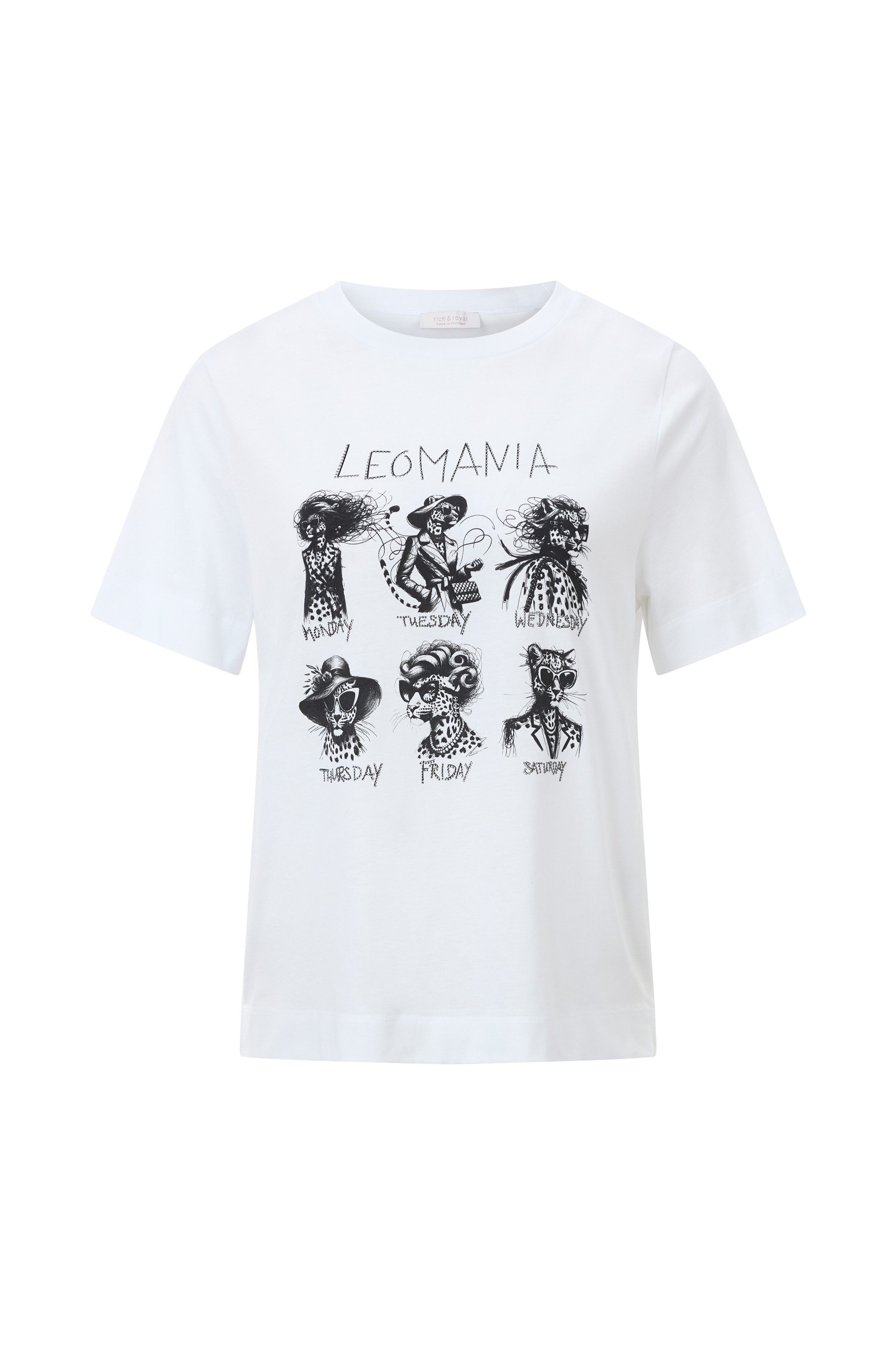 Rich & Royal Shirt met korte mouwen Print "Leomania"