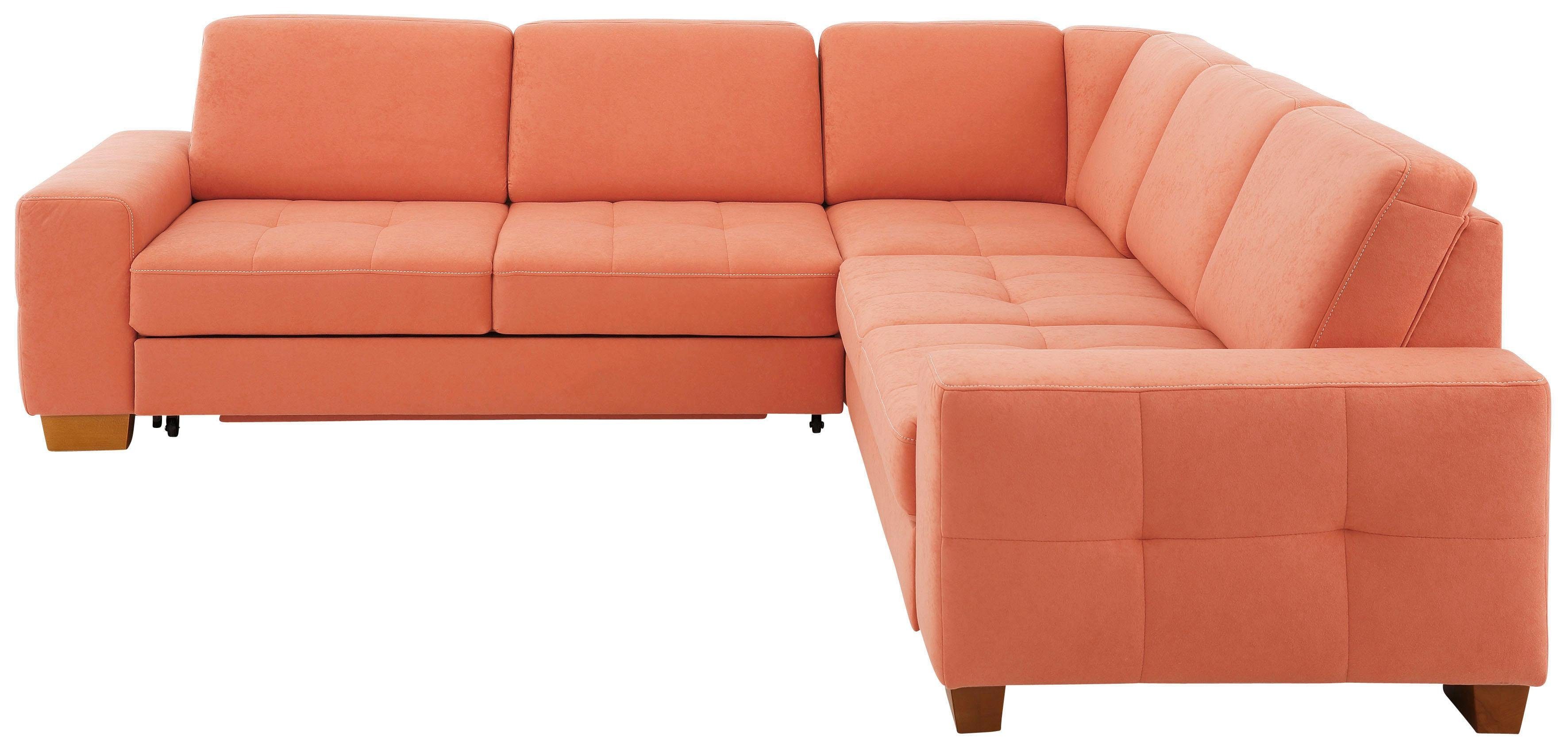 Home affaire Hoekbank Puccini L-vorm met binnenvering, zitdiepteverstelling, contrastnaad