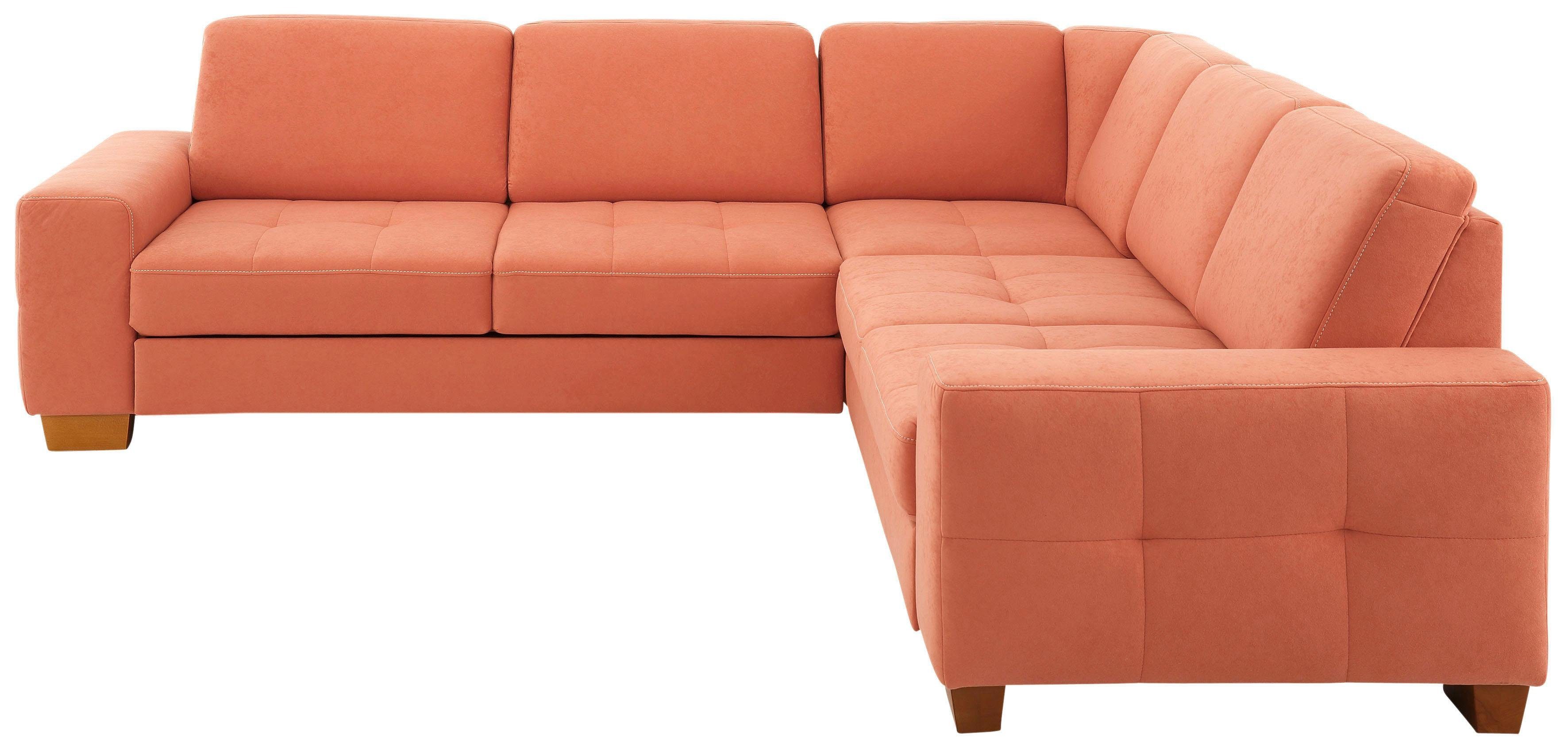 Home affaire Hoekbank Puccini L-vorm met binnenvering, zitdiepteverstelling, contrastnaad