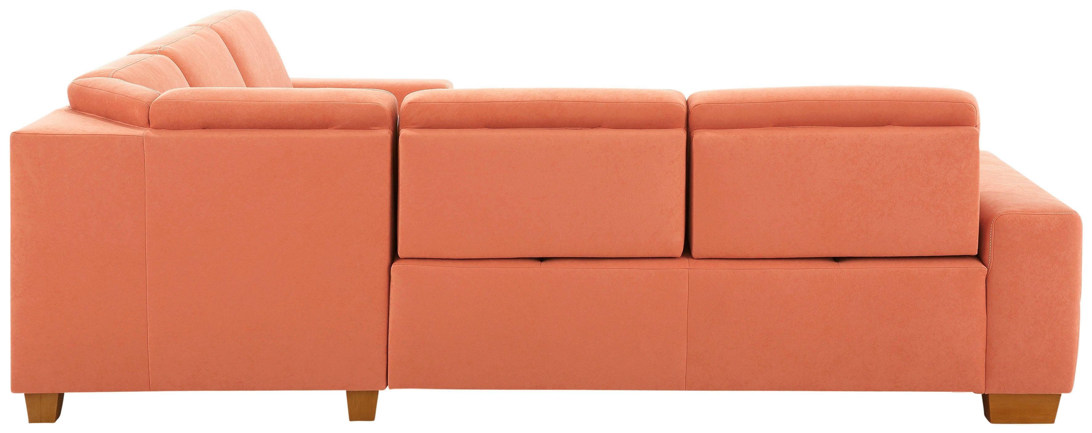 Home affaire Hoekbank Puccini L-vorm met binnenvering, zitdiepteverstelling, contrastnaad