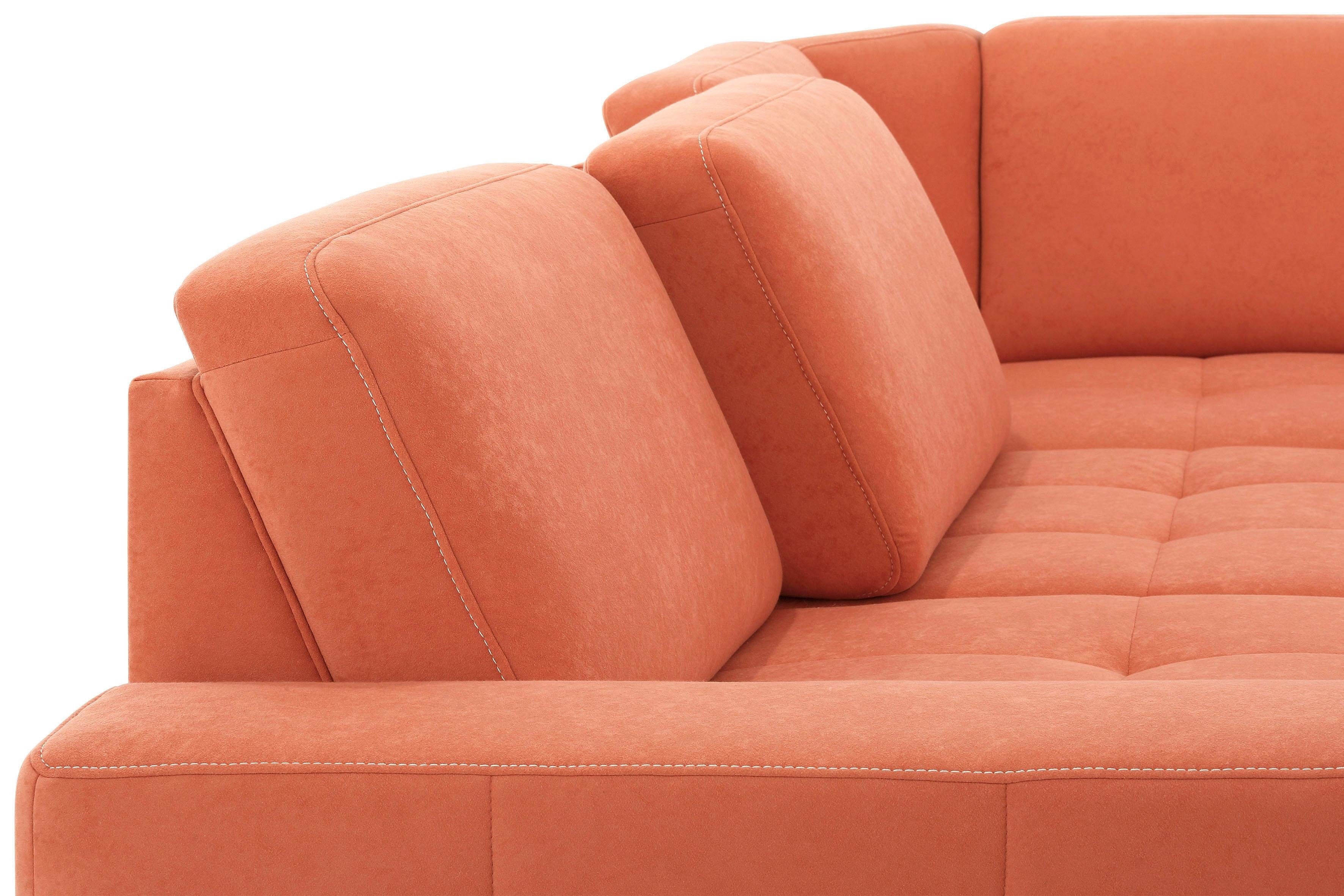 Home affaire Hoekbank Puccini L-vorm met binnenvering, zitdiepteverstelling, contrastnaad