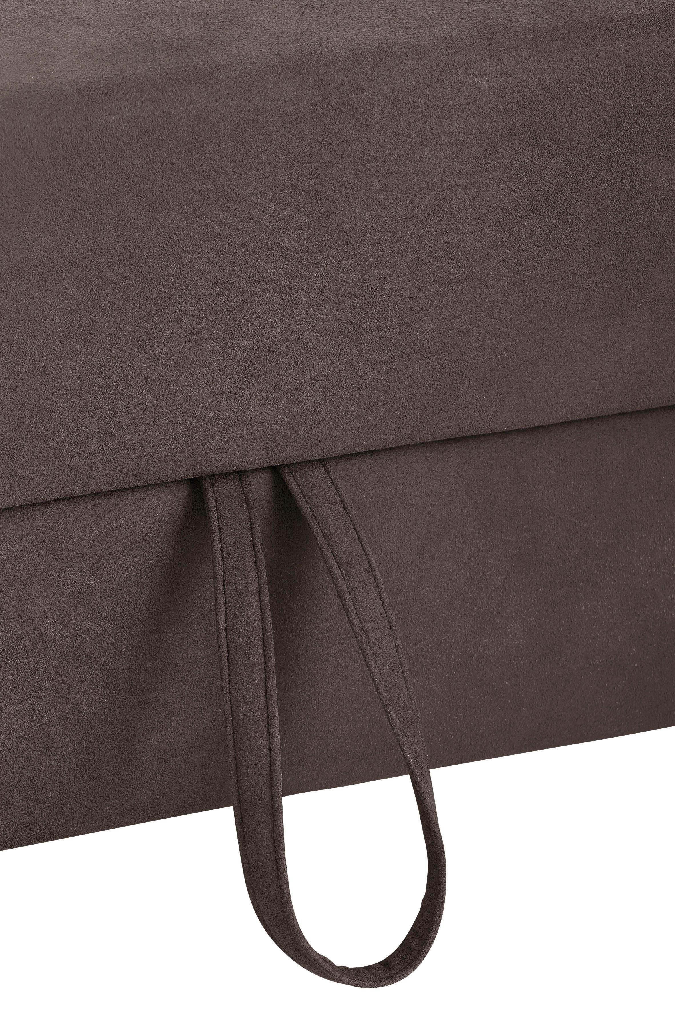 Home affaire Zithoek Puccini U-vorm met binnenvering, zitdiepteverstelling, contrastnaad