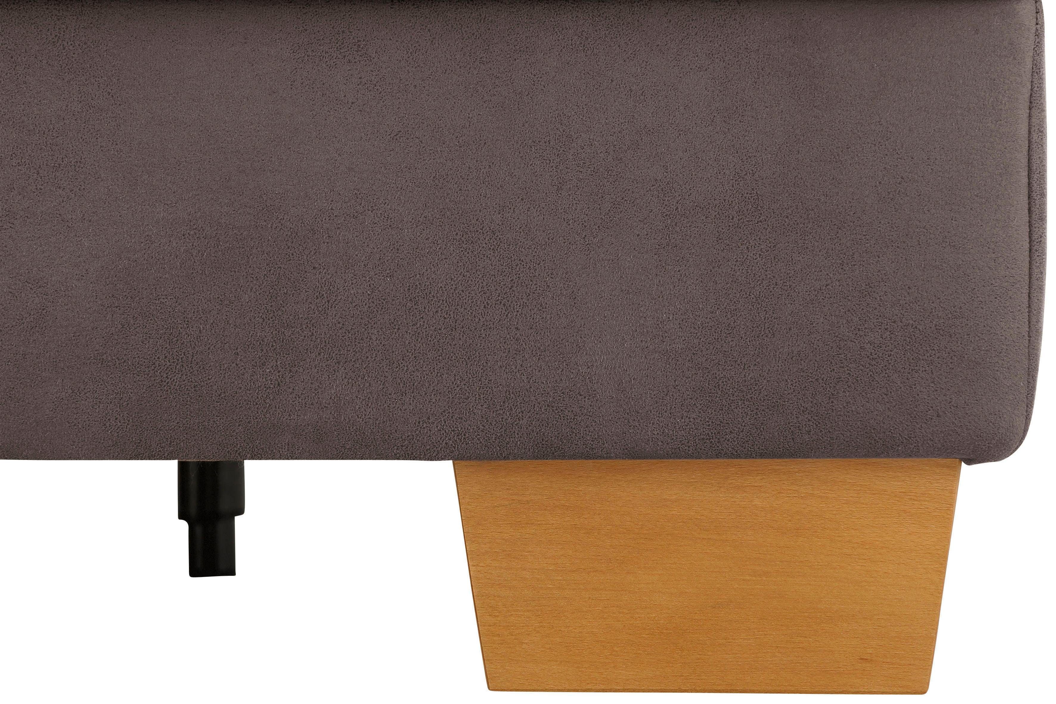 Home affaire Zithoek Puccini U-vorm met binnenvering, zitdiepteverstelling, contrastnaad
