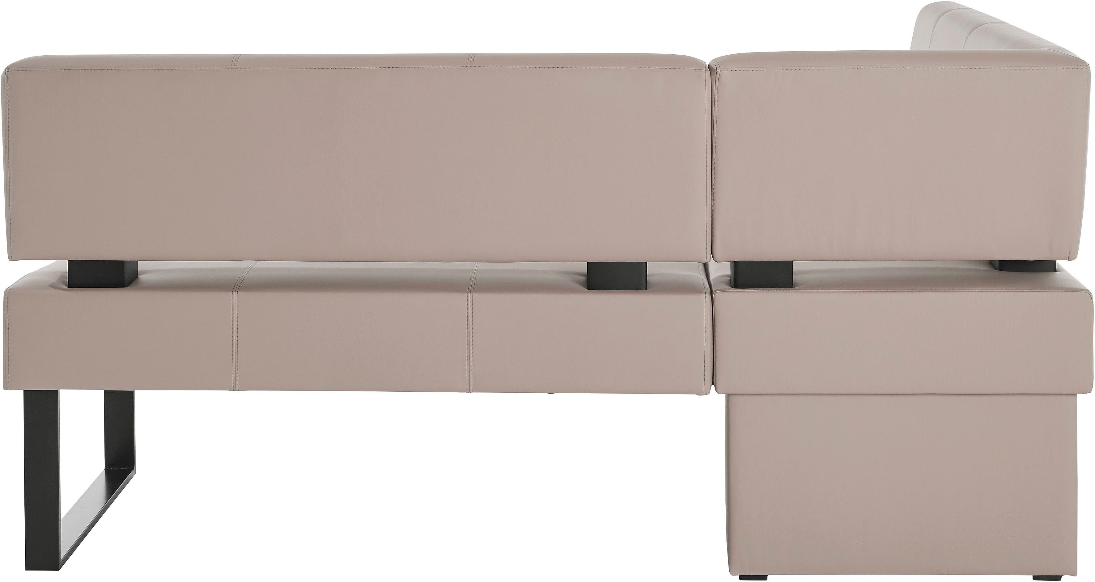 Home affaire Hoekbank Oliver met metalen frame, keukenbank verschillende hoezen cord eetkamerbank ottos choice