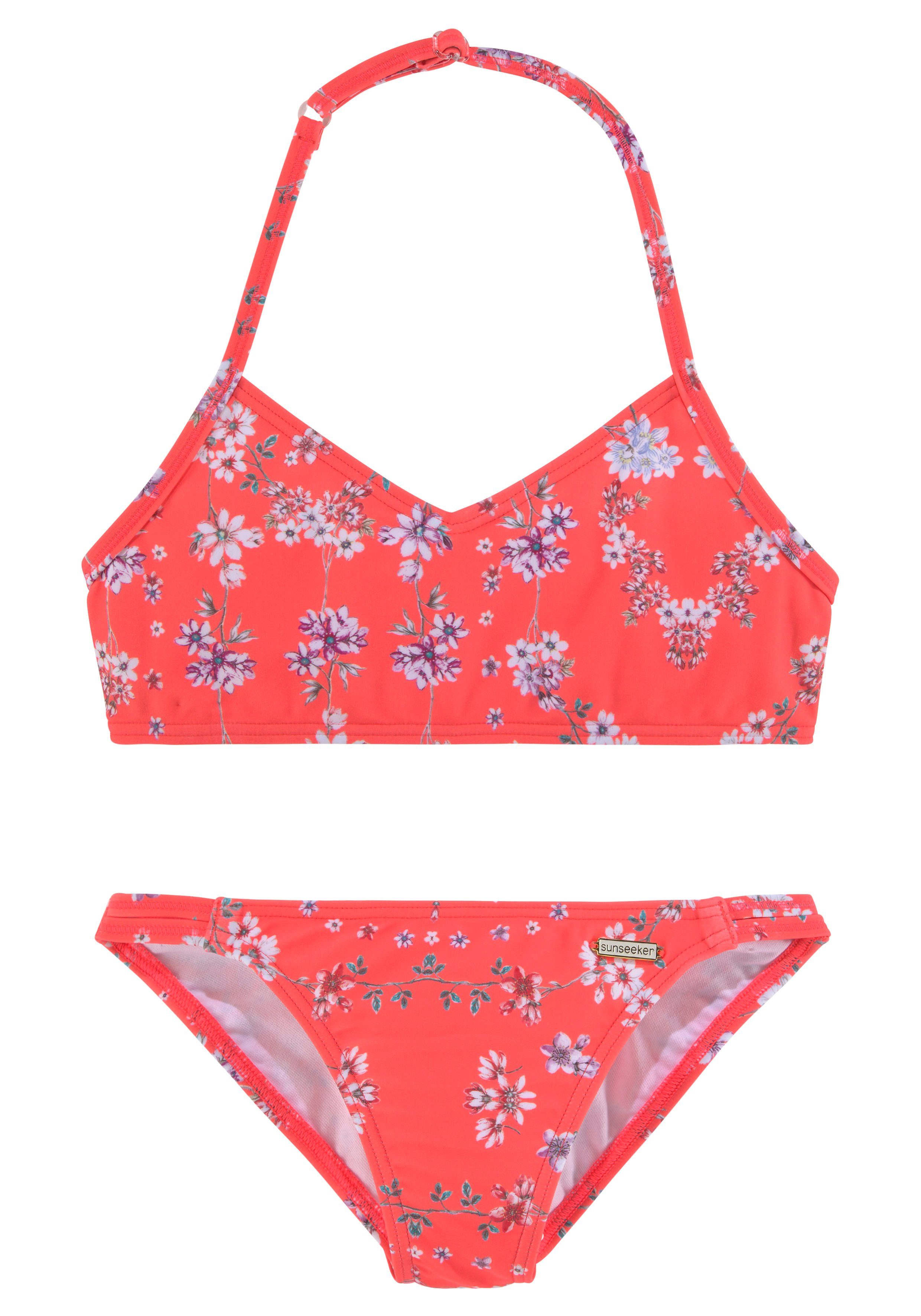 Sunseeker Bustierbikini Ditsy Kids met zomerse print