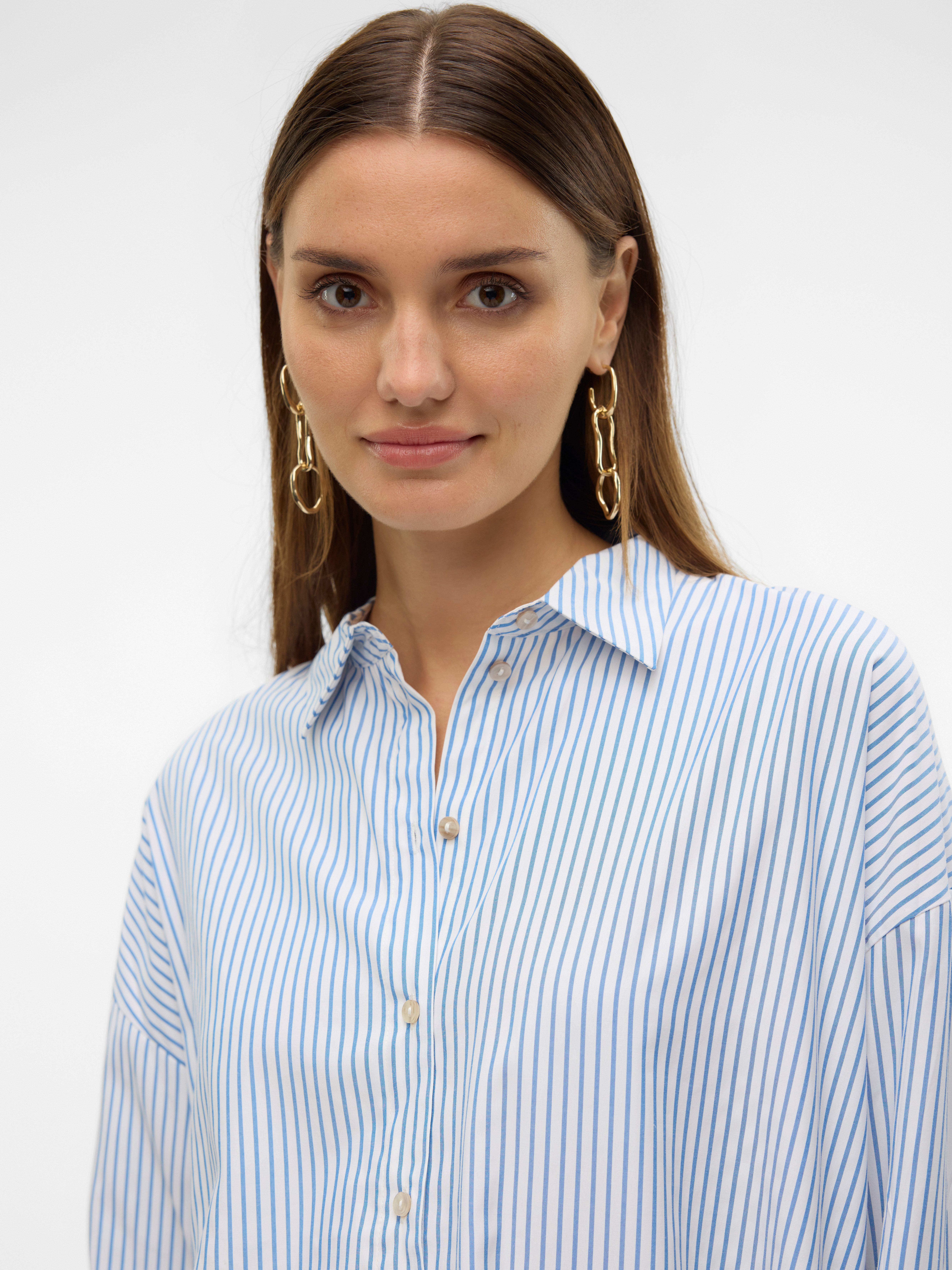 Vero Moda Blouse met lange mouwen VMNORA LS OVERSIZE SHIRT WVN GA NOOS
