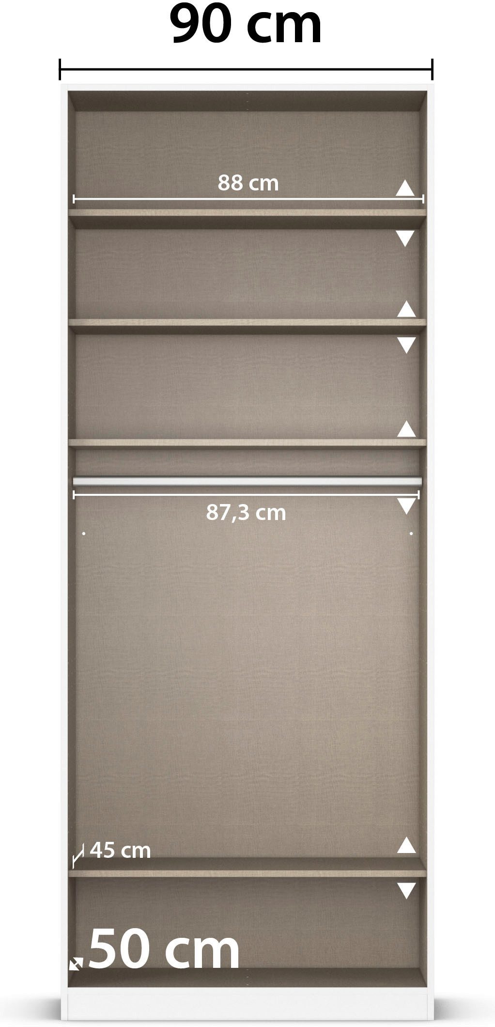 rauch Draaideurkast Kledingkasten kast garderobe AGORDO met glazen front doordachte binnenuitrusting, in 6 breedtes en 2 hoogtes made in germany