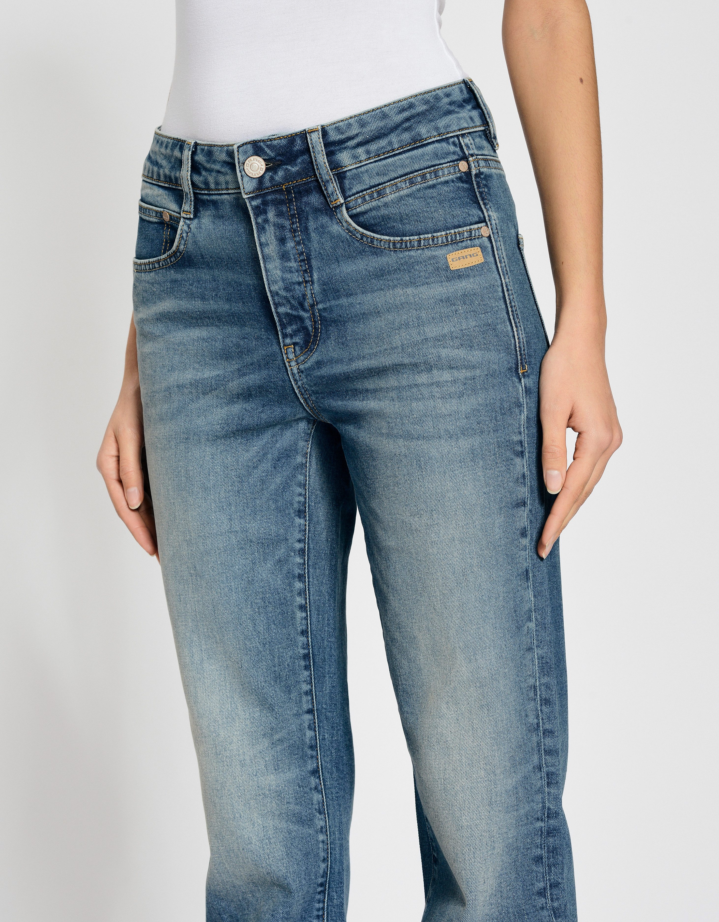 GANG Straight jeans 94SOLEY exclusief ontwerp zonder opgerolde pijpen