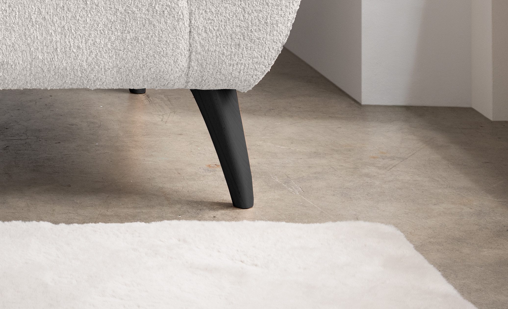 INOSIGN 2-zitsbank twee verschillende pootkleuren naar keuze