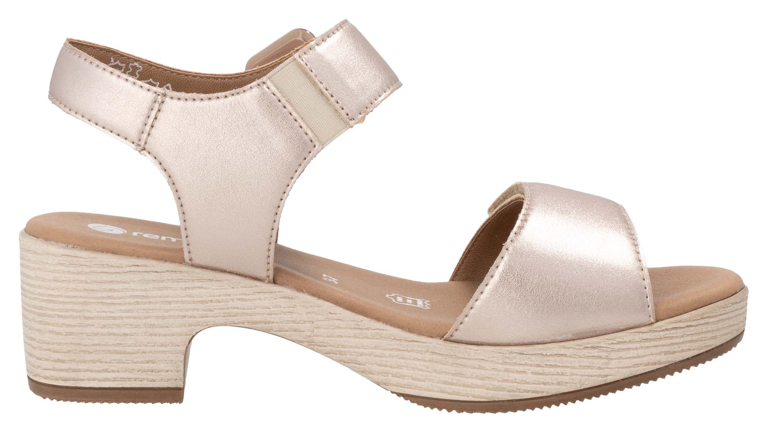 Remonte Sandaaltjes ELLE-Collection , blokhak, zomerschoen, sandaal met klittenbandsluitingen