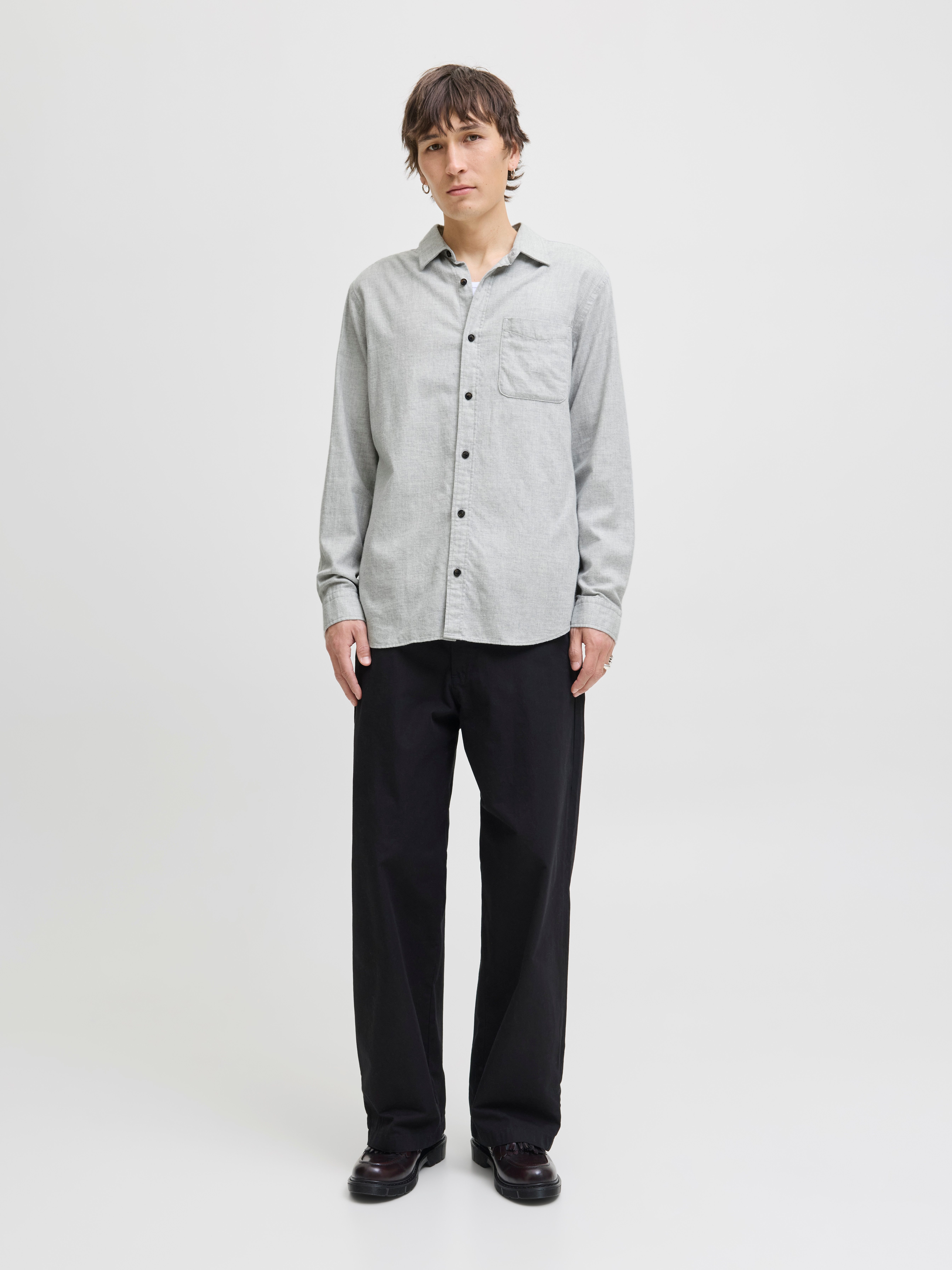 Jack & Jones Overhemd met lange mouwen JJECLASSIC MELANGE SHIRT L/S NOOS