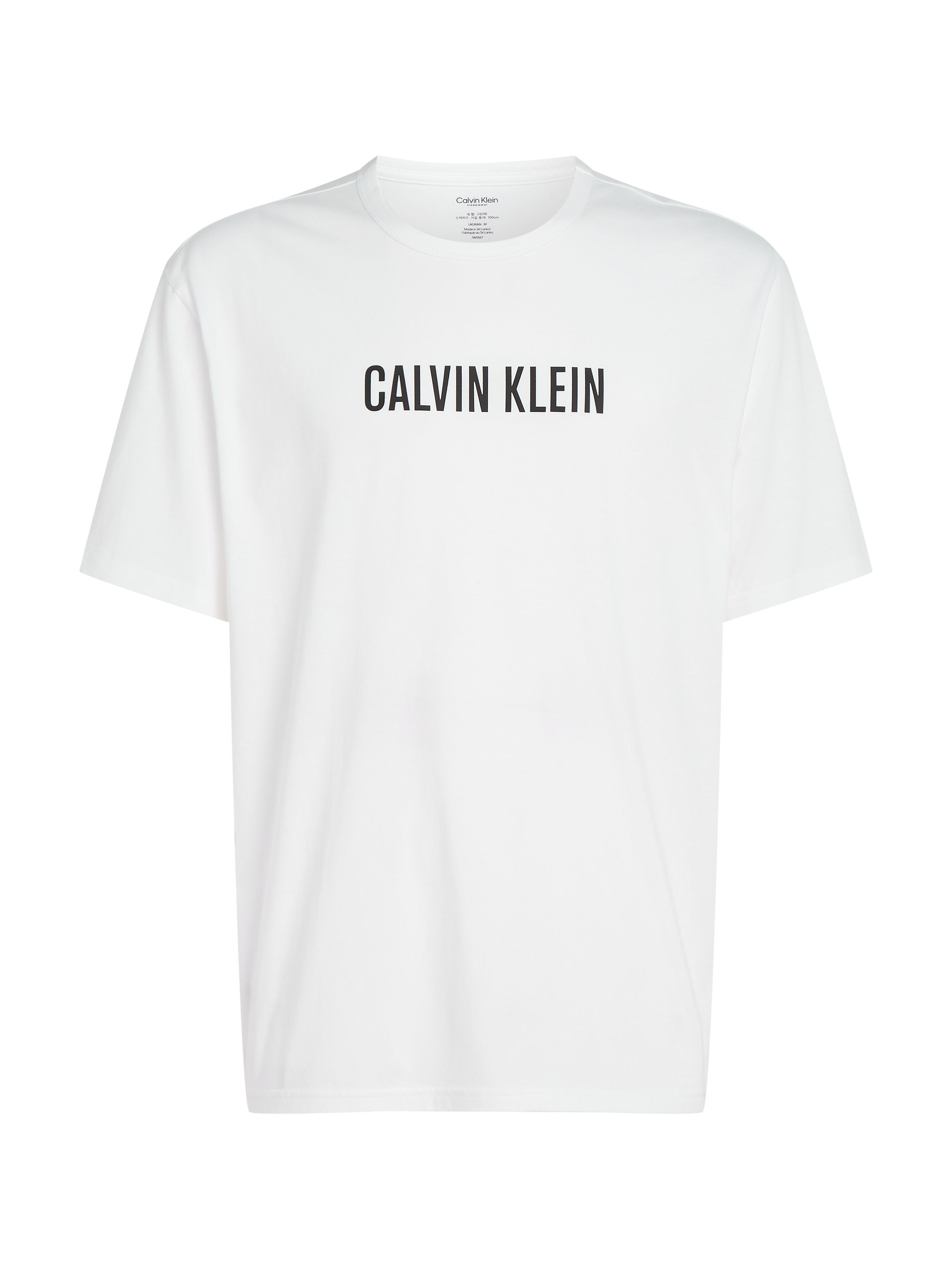 Calvin Klein T-shirt S/S CREW NECK met een logo-opschrift op borsthoogte