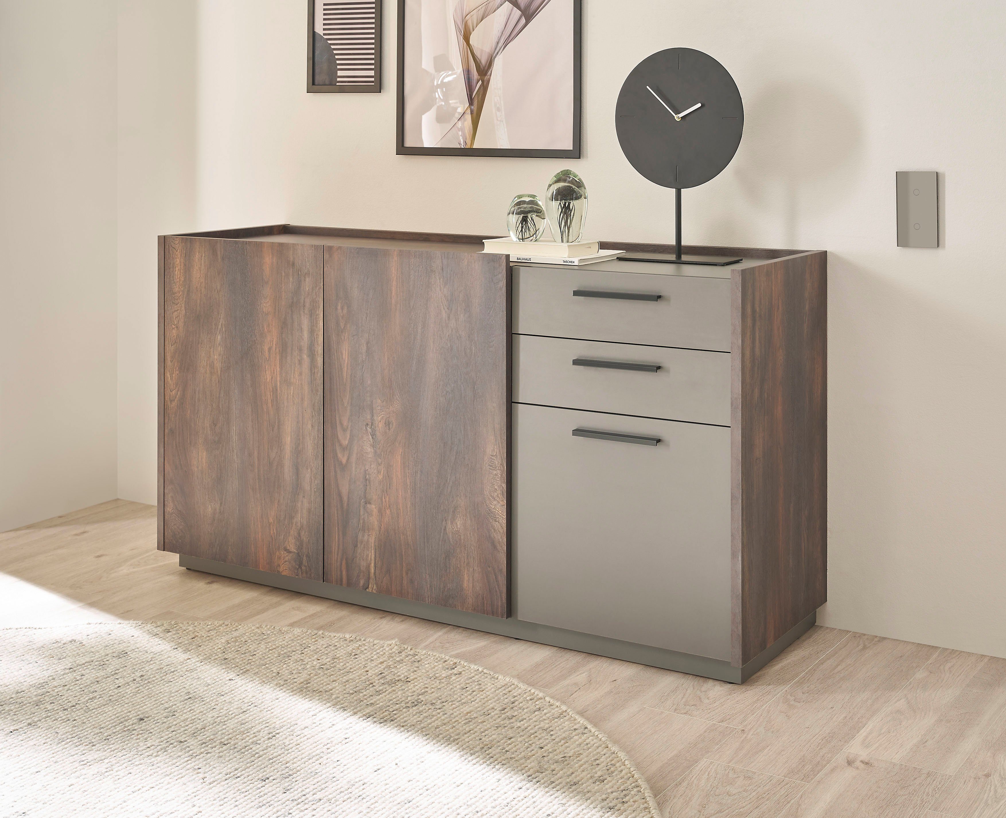 INOSIGN Dressoir Largo met soft-closefunctie, breedte ca. 152 cm dressoirs bruin