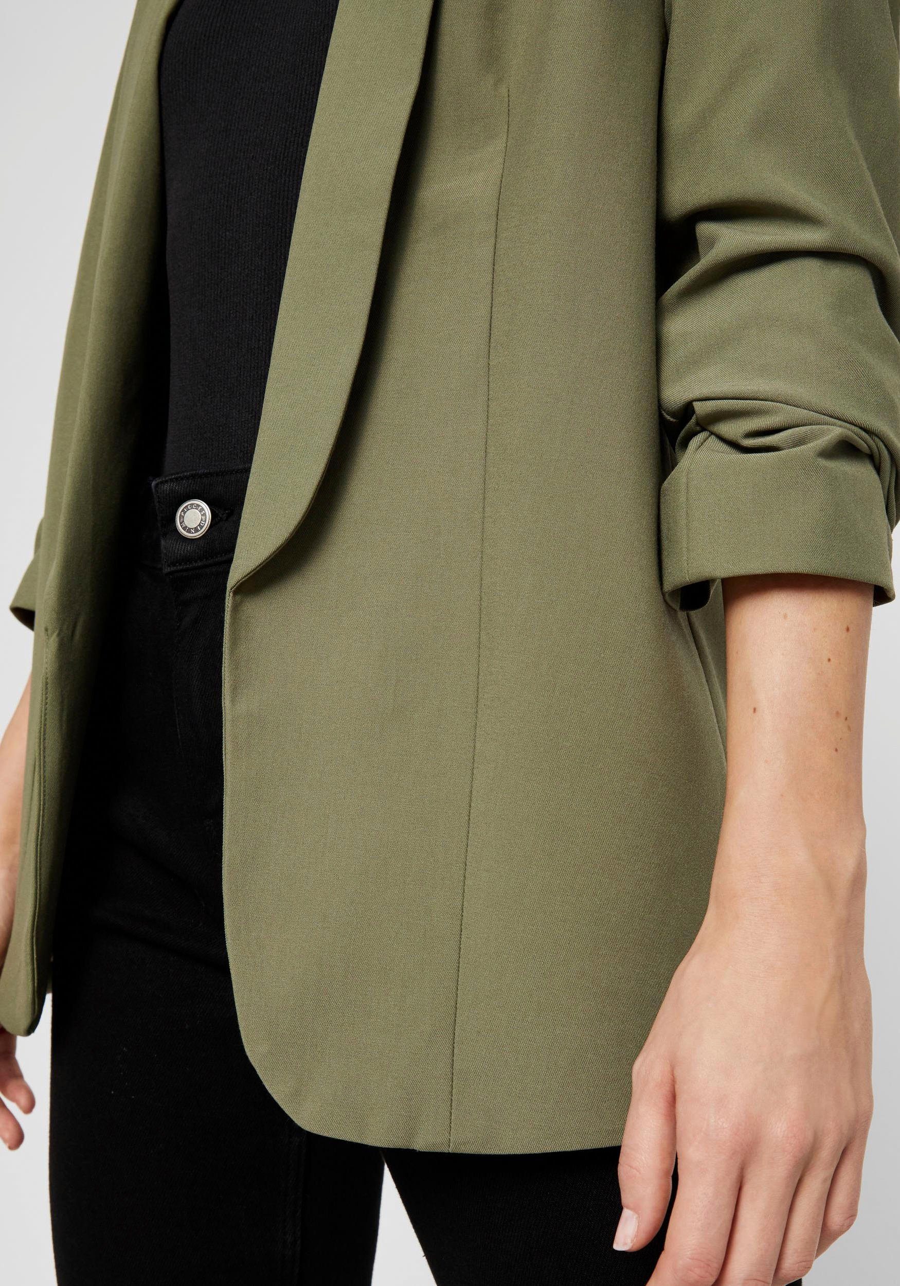 pieces Blouseblazer PCBOSELLA 3/4 BLAZER NOOS met plooidetail op de mouw