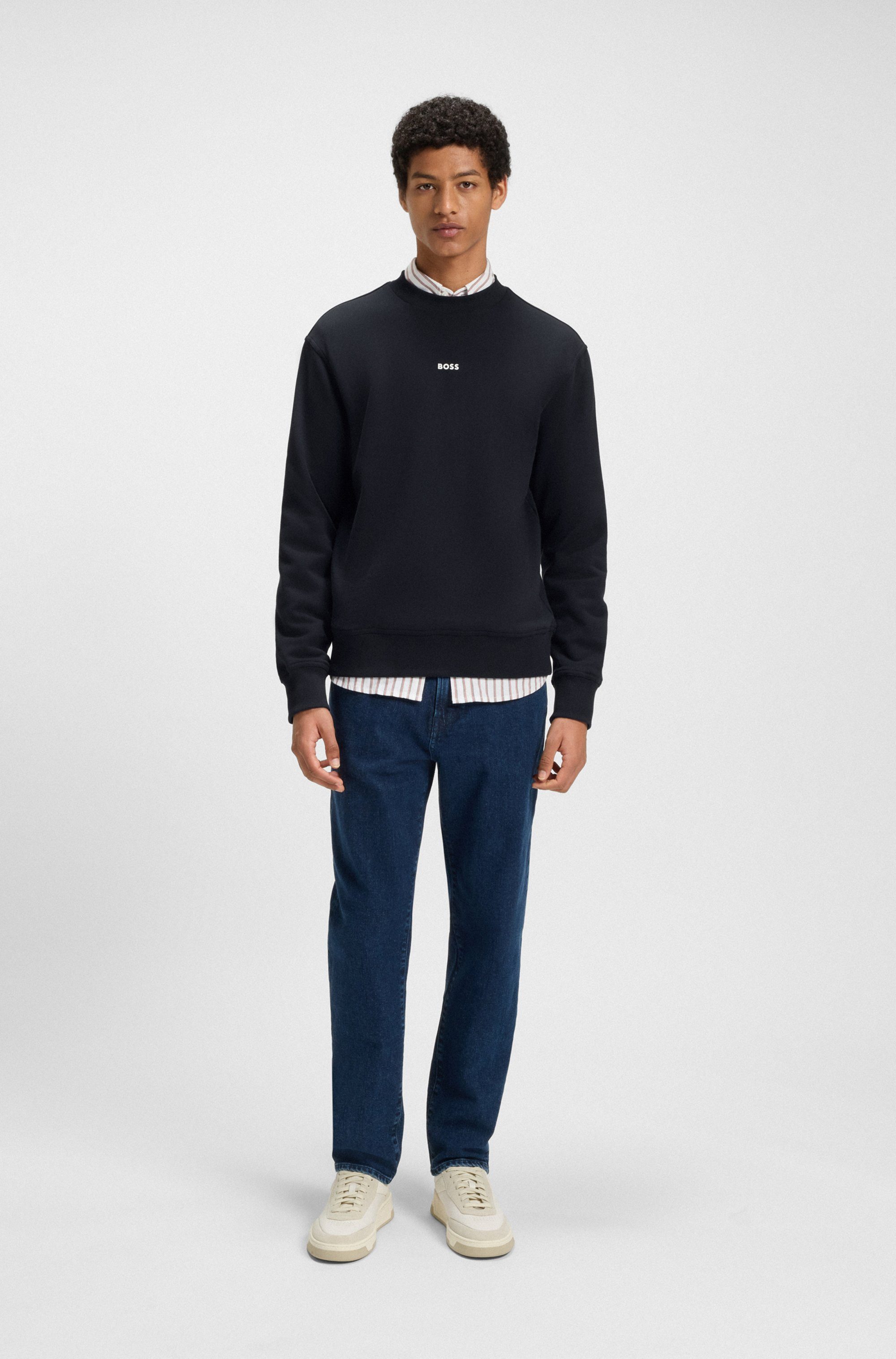 Boss Orange Sweatshirt WeSmallcrew met logo op borsthoogte