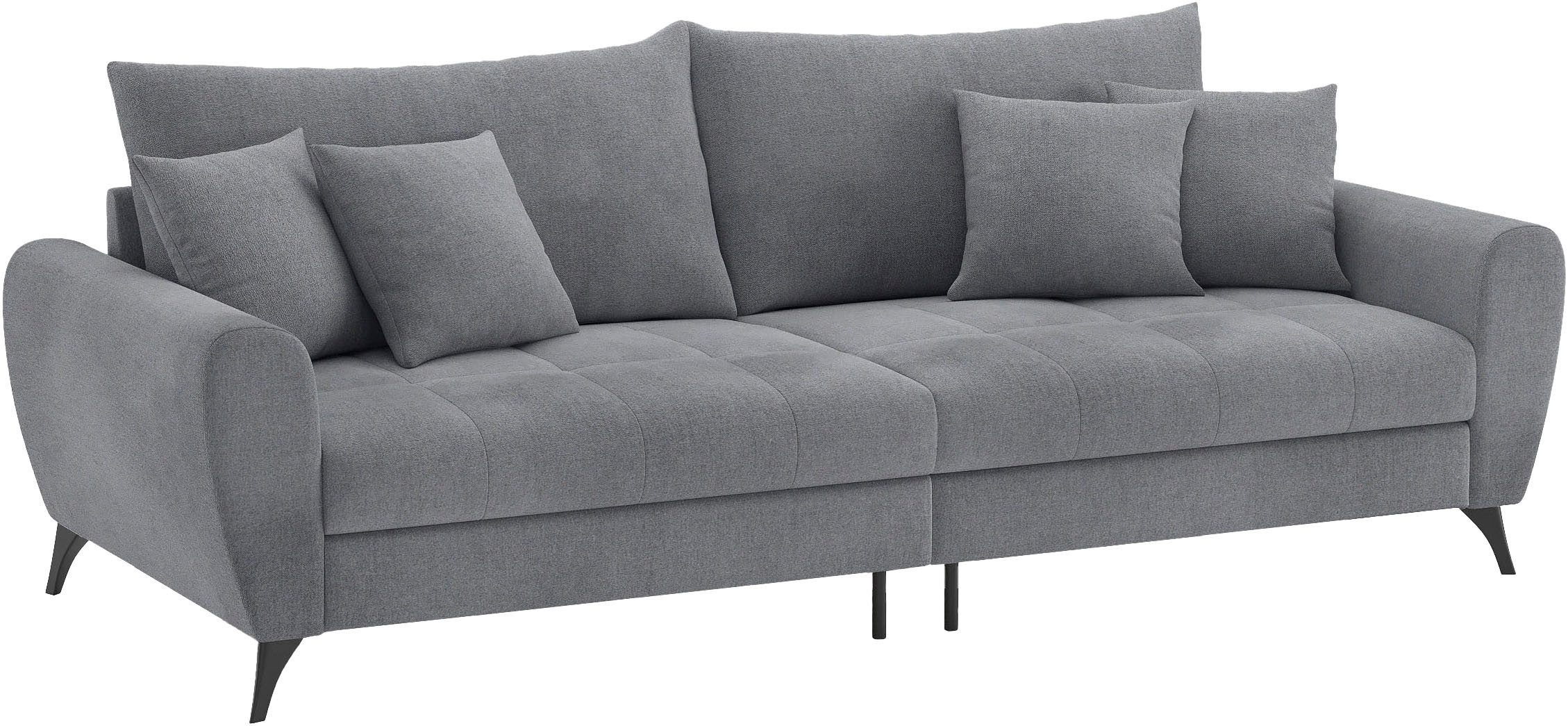 Mr. Couch Megabank Blackburn II Optioneel met koudschuimvering tot 140 kg belastbaar grijs, xxl banken