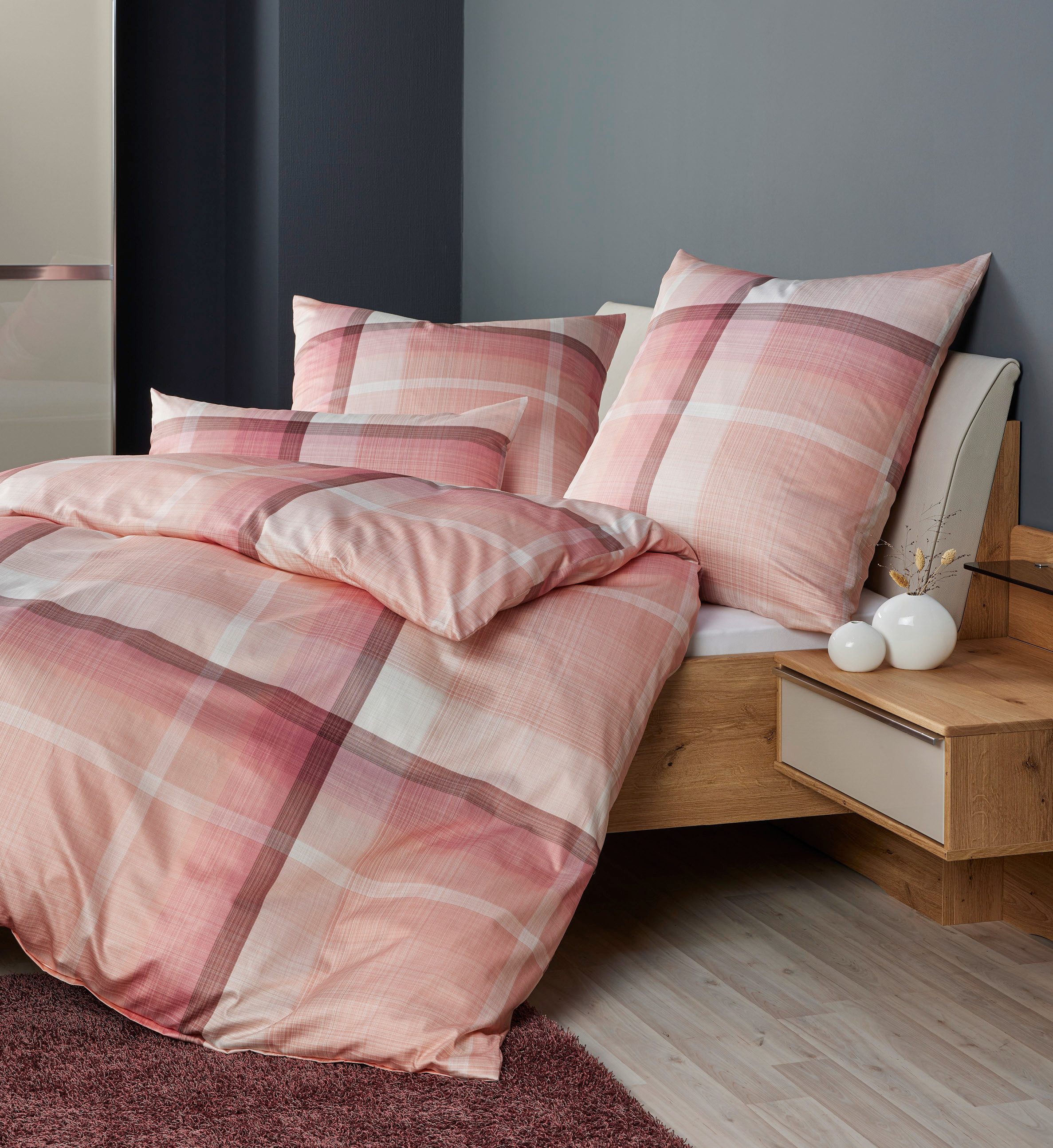 Janine Beddengoed Milano 4511245112 01 dekbedovertrekken rood