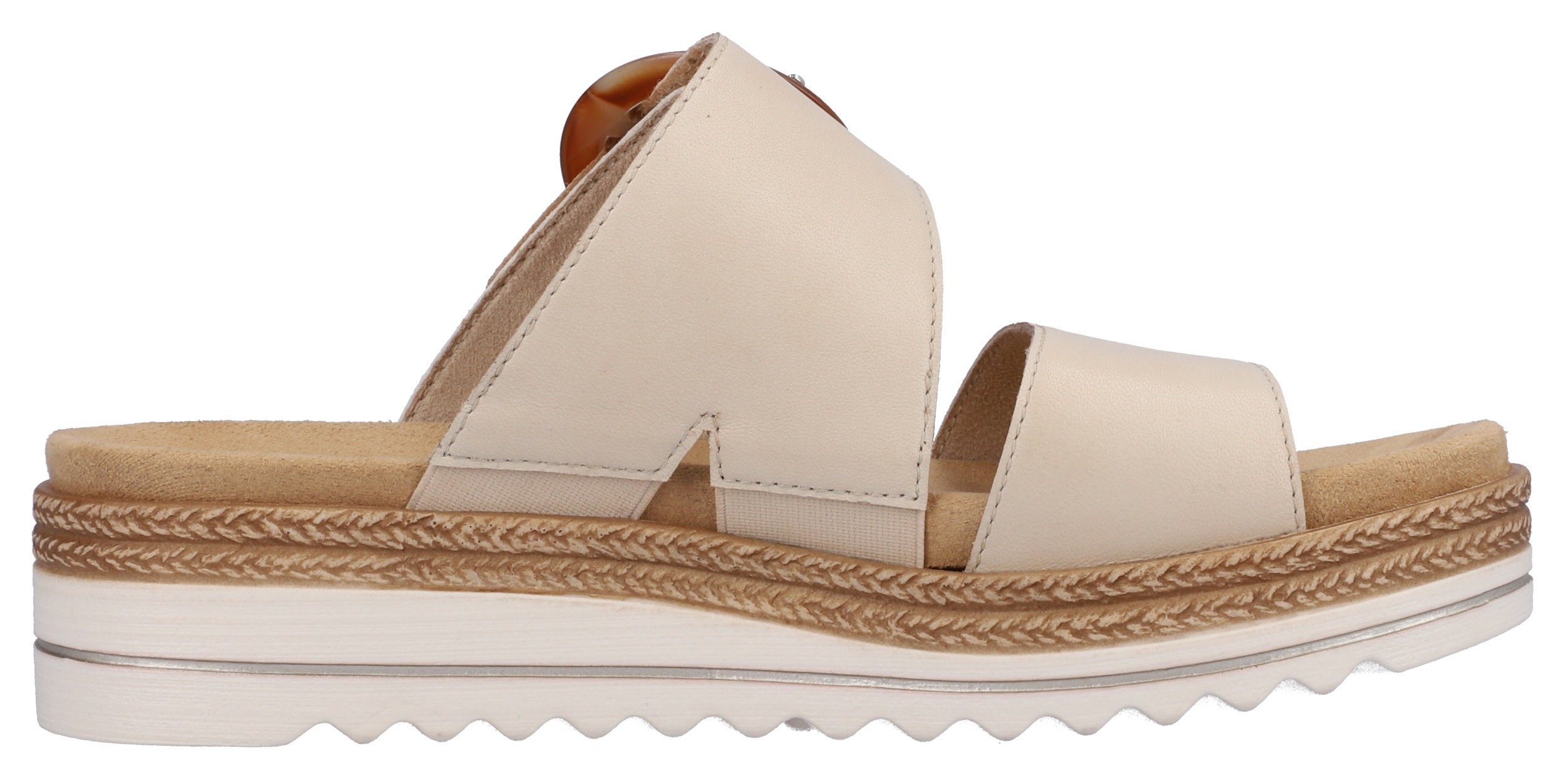Remonte Slippers , sleehak, zomerschoen, pantoffels met decoratieve gesp