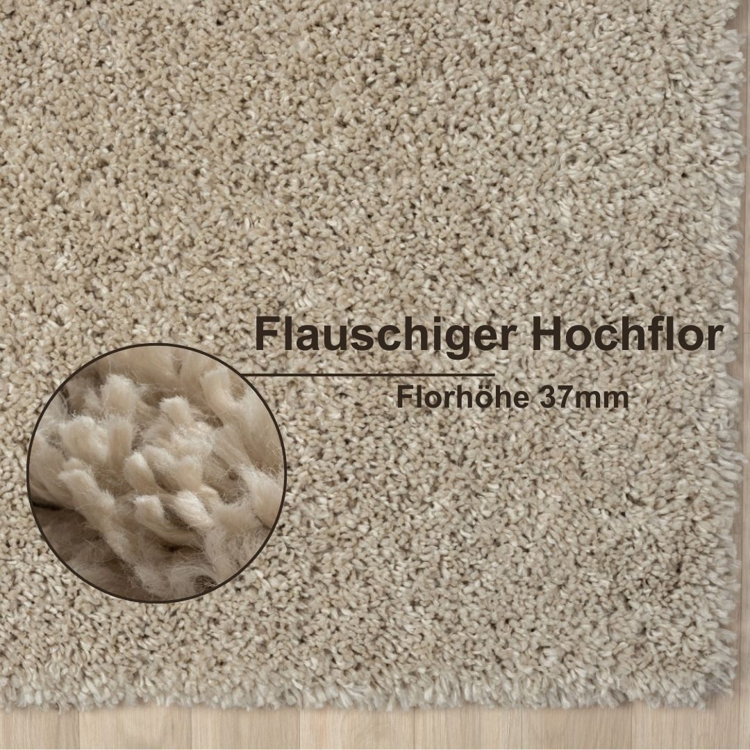 Myflair Möbel & Accessoires Hoogpolig vloerkleed My Shaggy Shaggy, uni-kleuren, licht glanzend, microvezel, extra fluffy