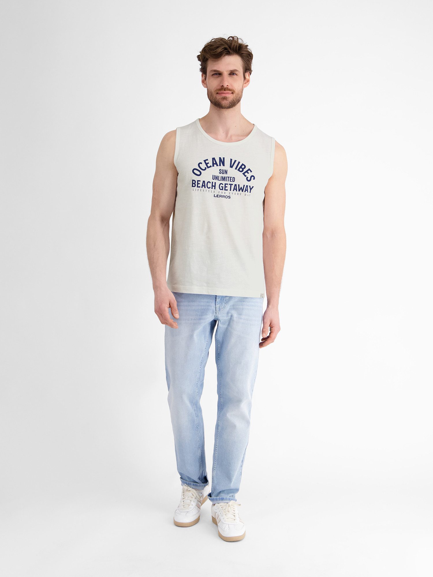 Lerros Muscle-shirt LERROS heren tanktop met borstprint