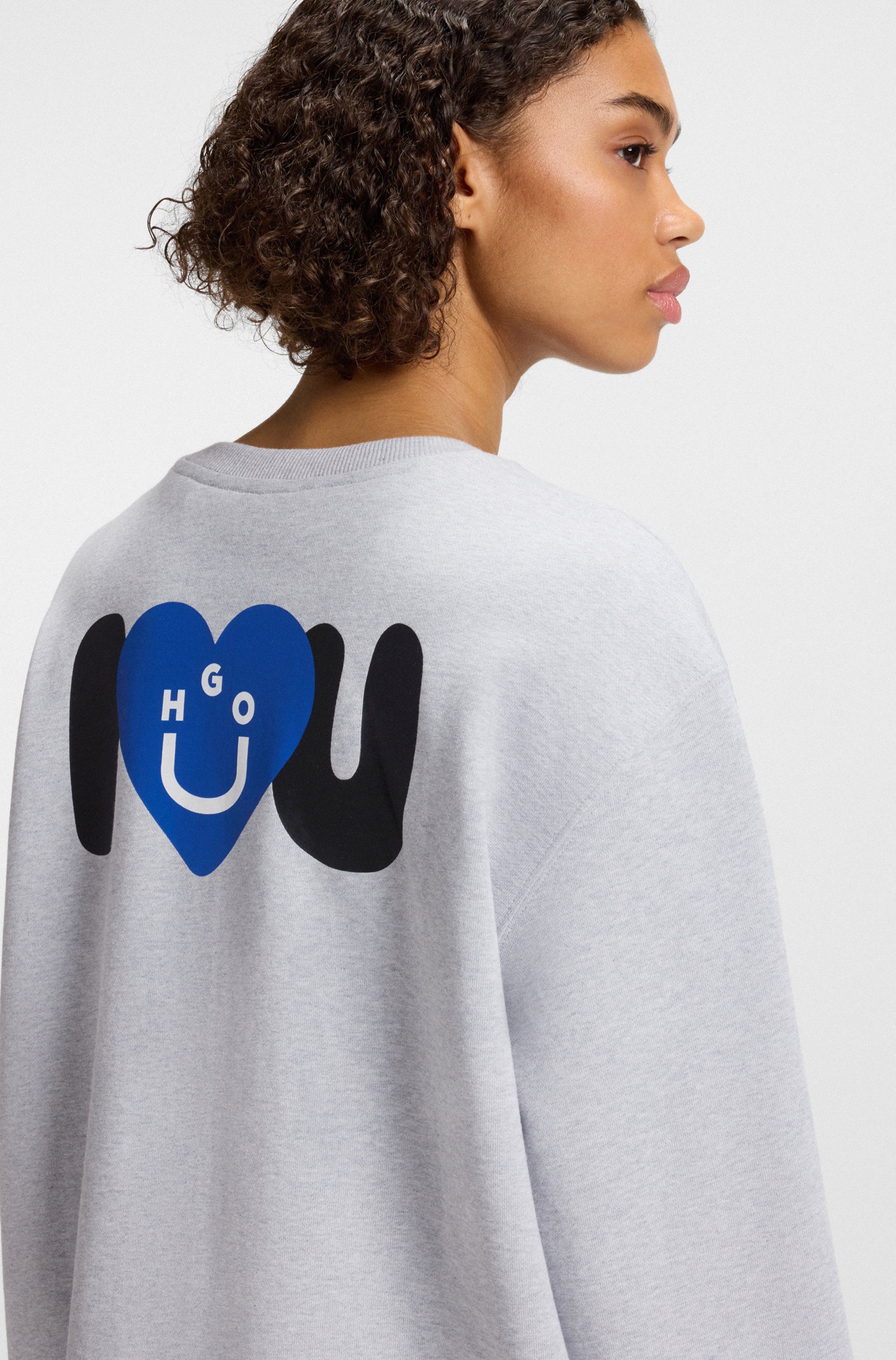 HUGO Blue Sweatshirt Oversized crew