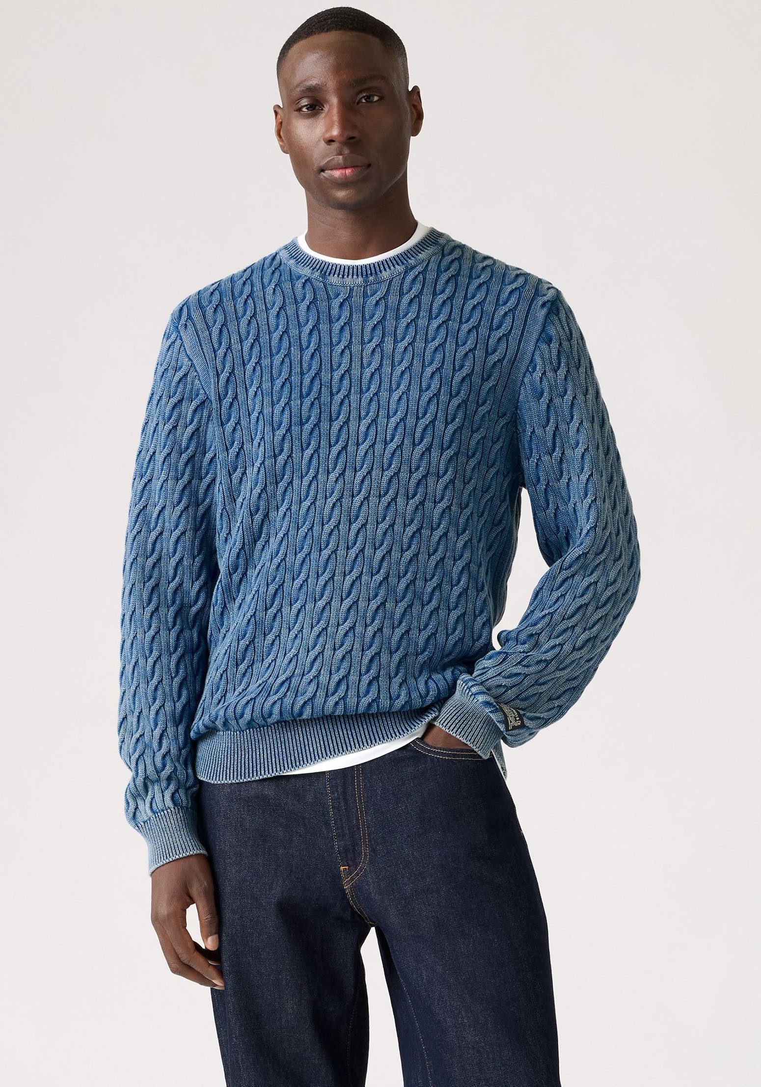 Levi's® Trui met ronde hals LV PRESIDIO met kabelpatroon