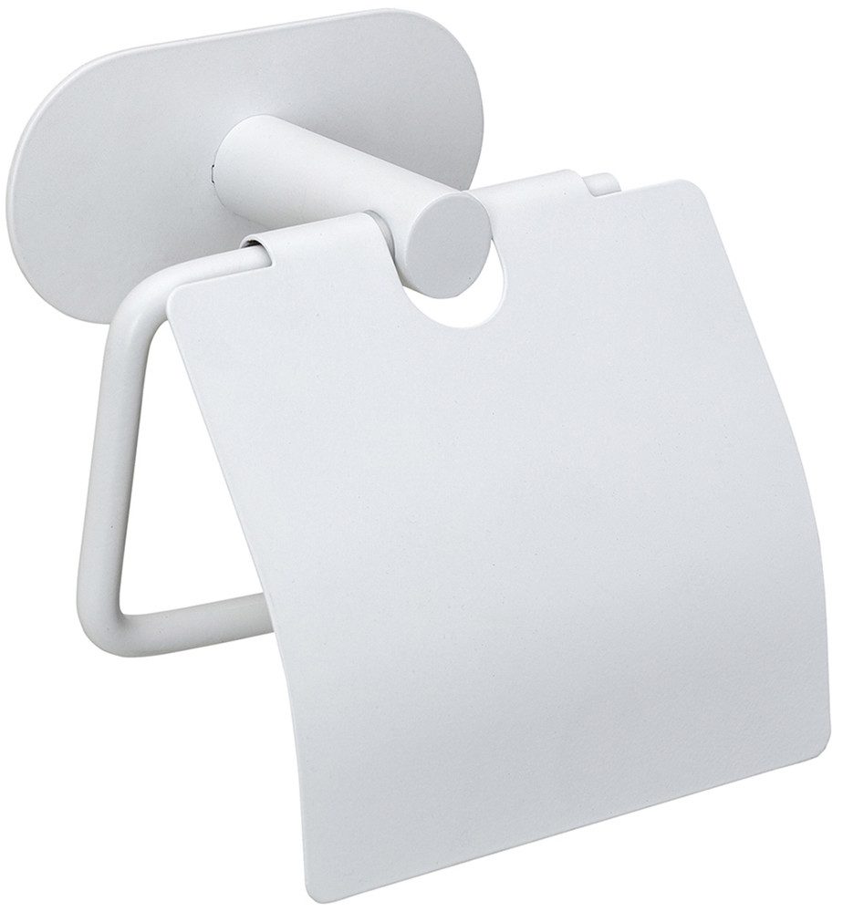 WENKO Toiletrolhouder Turbo-Loc® model Orea met deksel, roestvrij staal, bevestigen zonder boren
