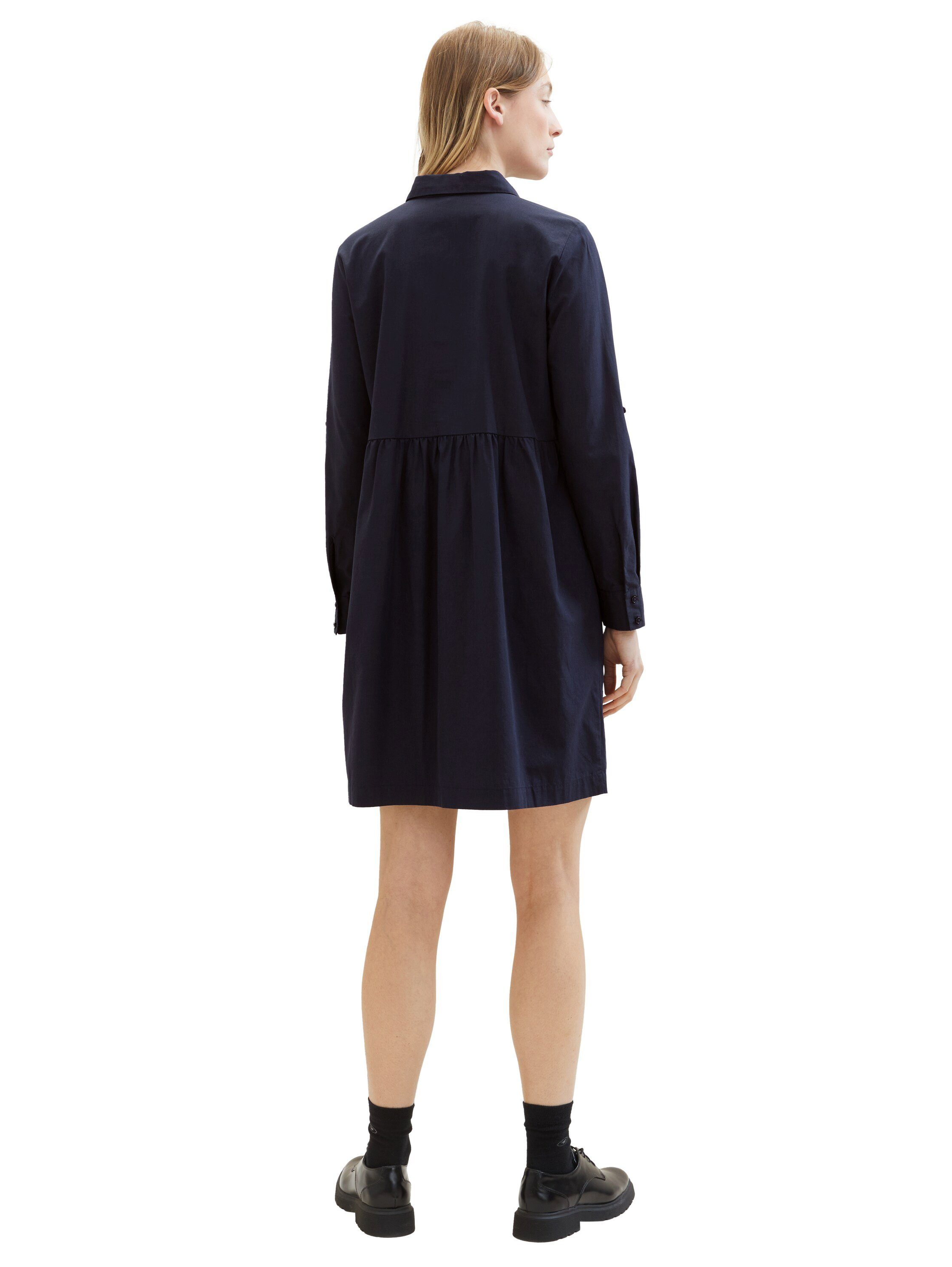 Tom Tailor Jurk met overhemdkraag POPLIN met knoopsluiting