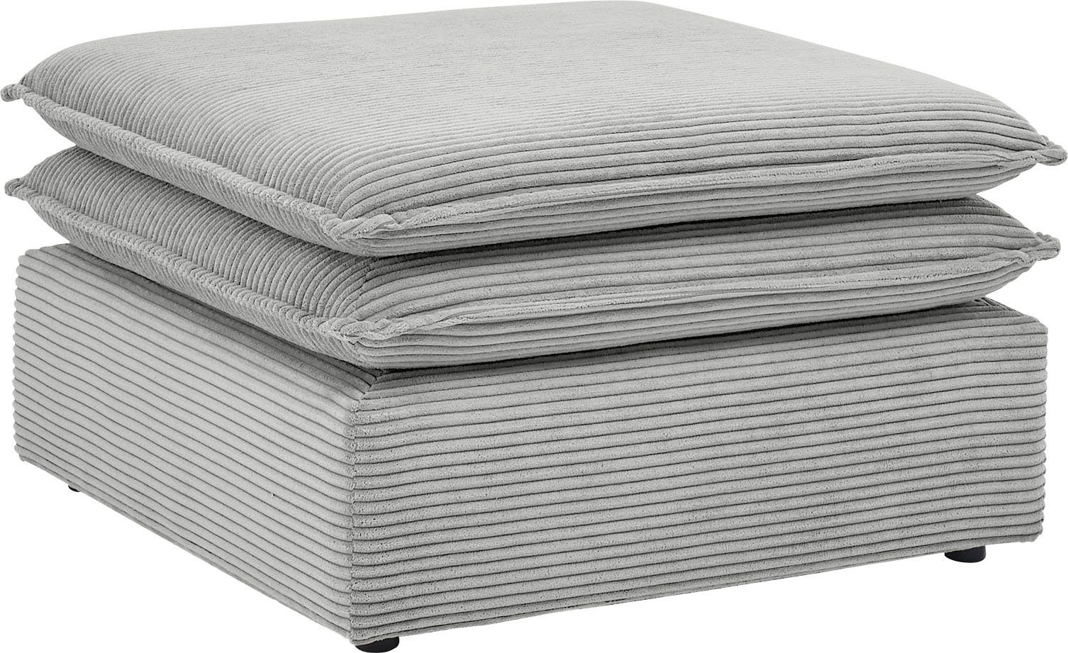 Places of Style Zithoek PIAGGE 2-zitsbank en hocker klein als set (2-delig)