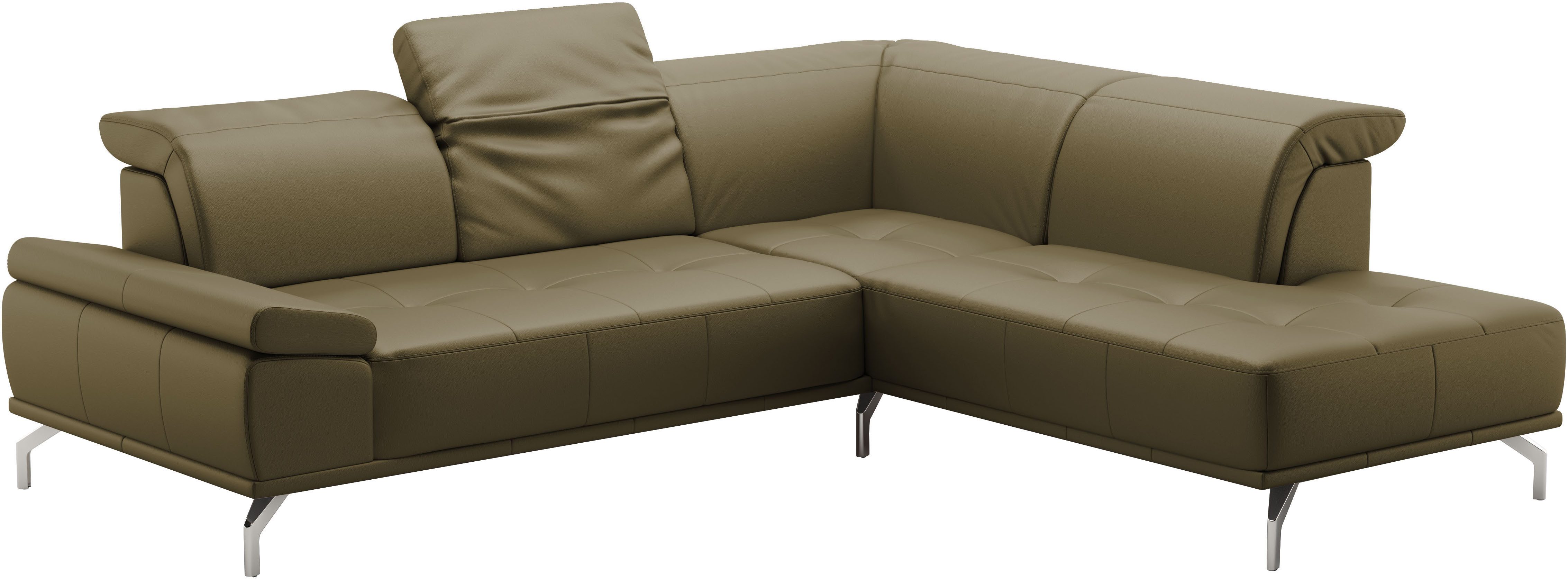 Places of Style Hoekbank Caluna Incl. zitdiepteverstelling, optioneel met hoofd- en armleuningverstelling